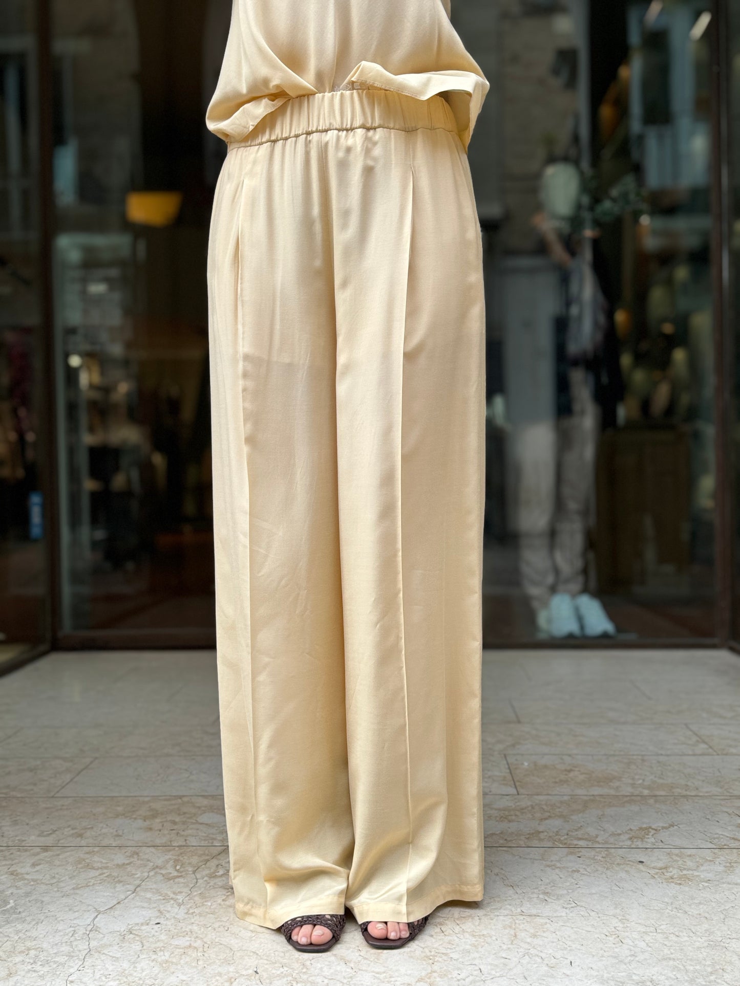 PATRIZIA PEPE pantalone viscosa BEIGE