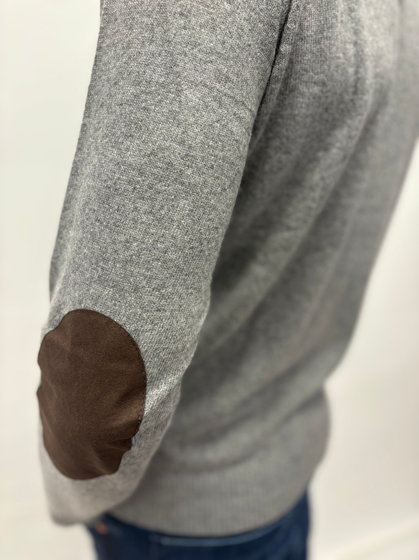 Loft88 maglia girocollo manica raglan misto cashmere e lana GRIGIO