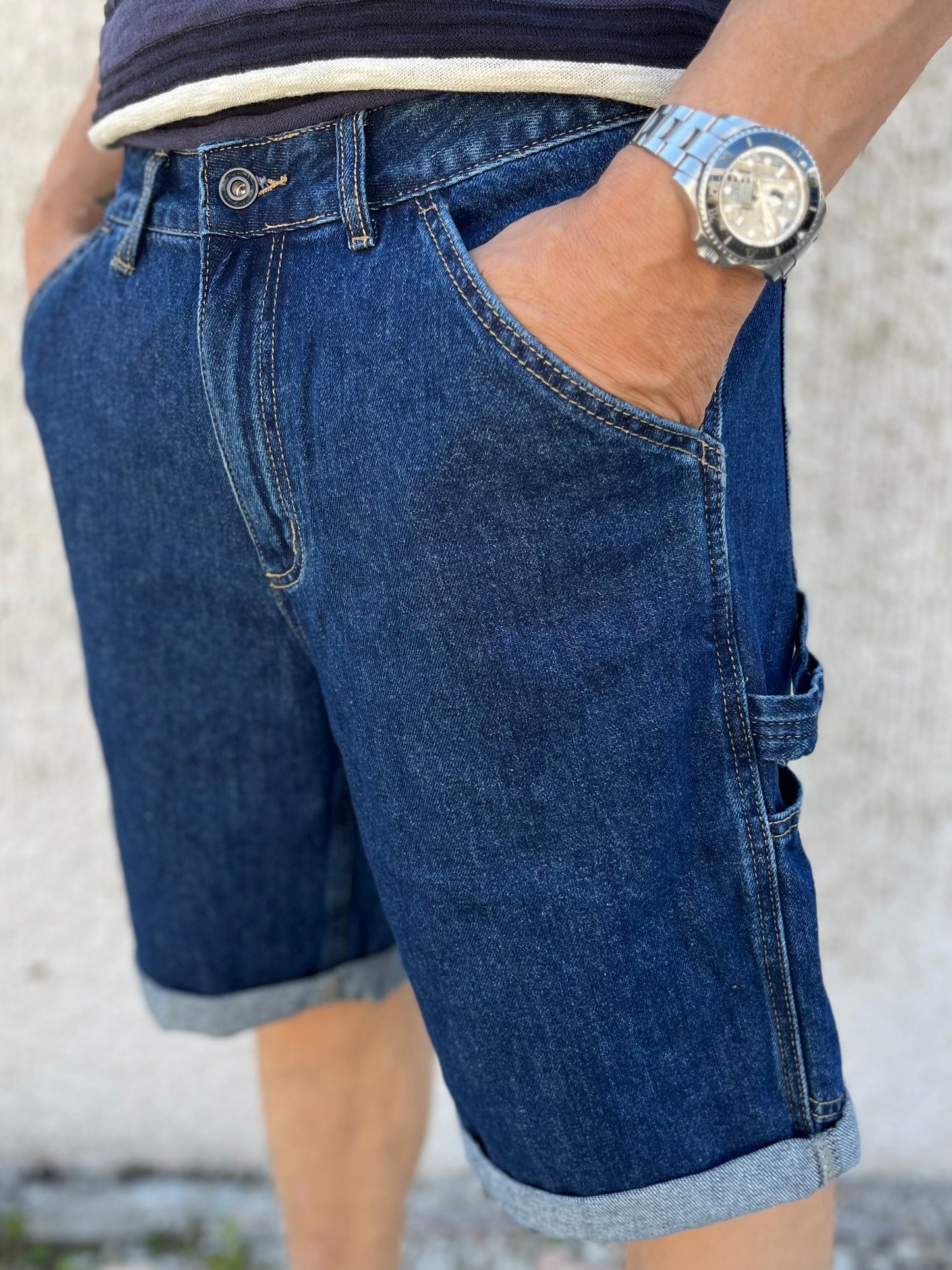 Rytual bermuda work portamartello JEANS SCURO