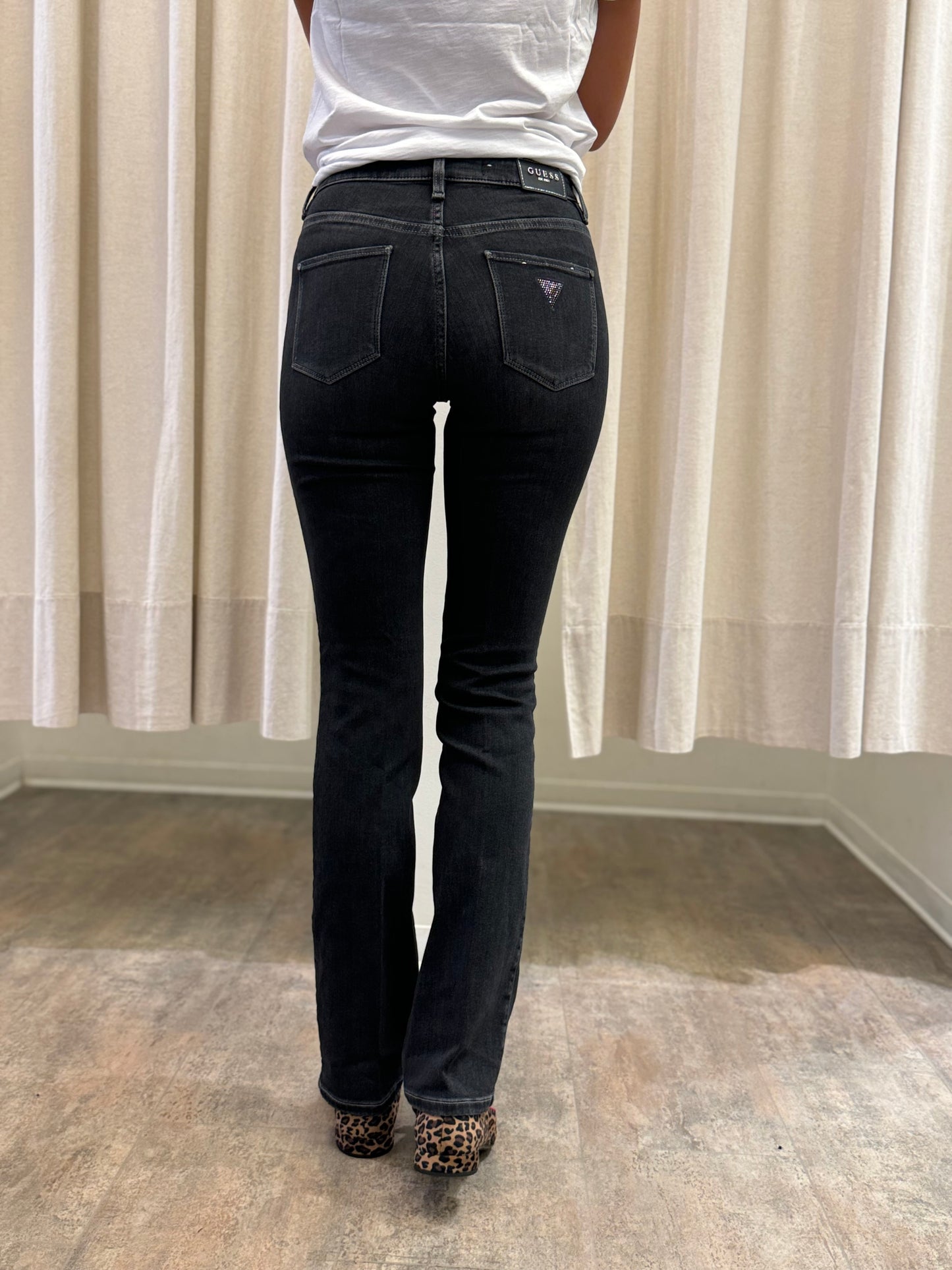 Guess Jeans dritto, super elasticizzato GRIGIO ANTRACITE