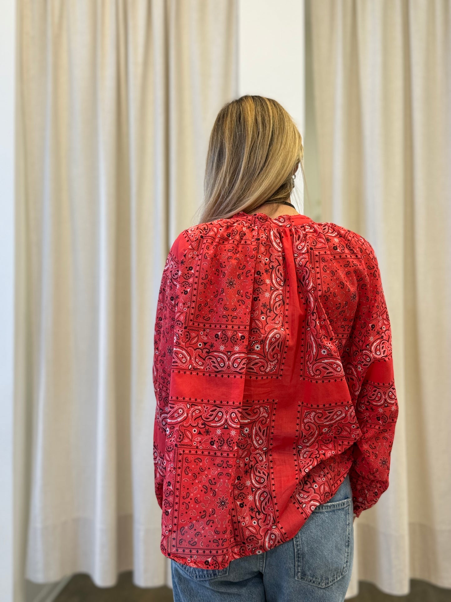 Susy Mix Camicia pittore fantasia ROSSO