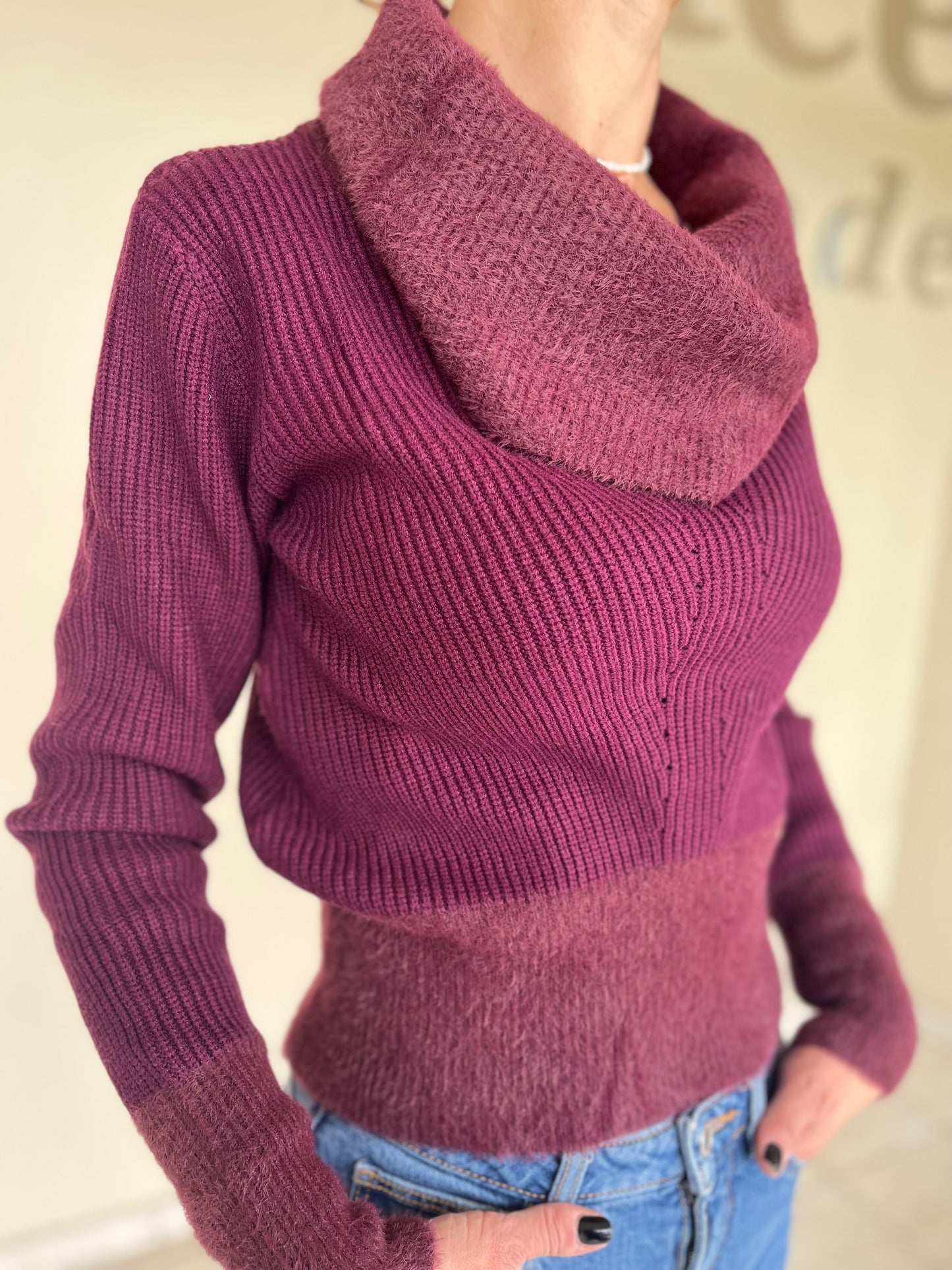 Artigli Maglia collo ad anello con pelo VINACCIO