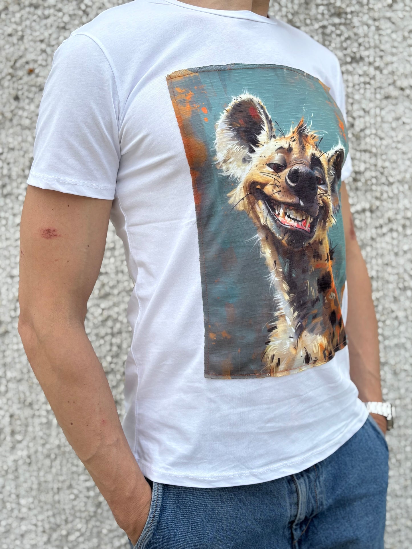 Trepuntonove t-shirt mm iena che ride BIANCO