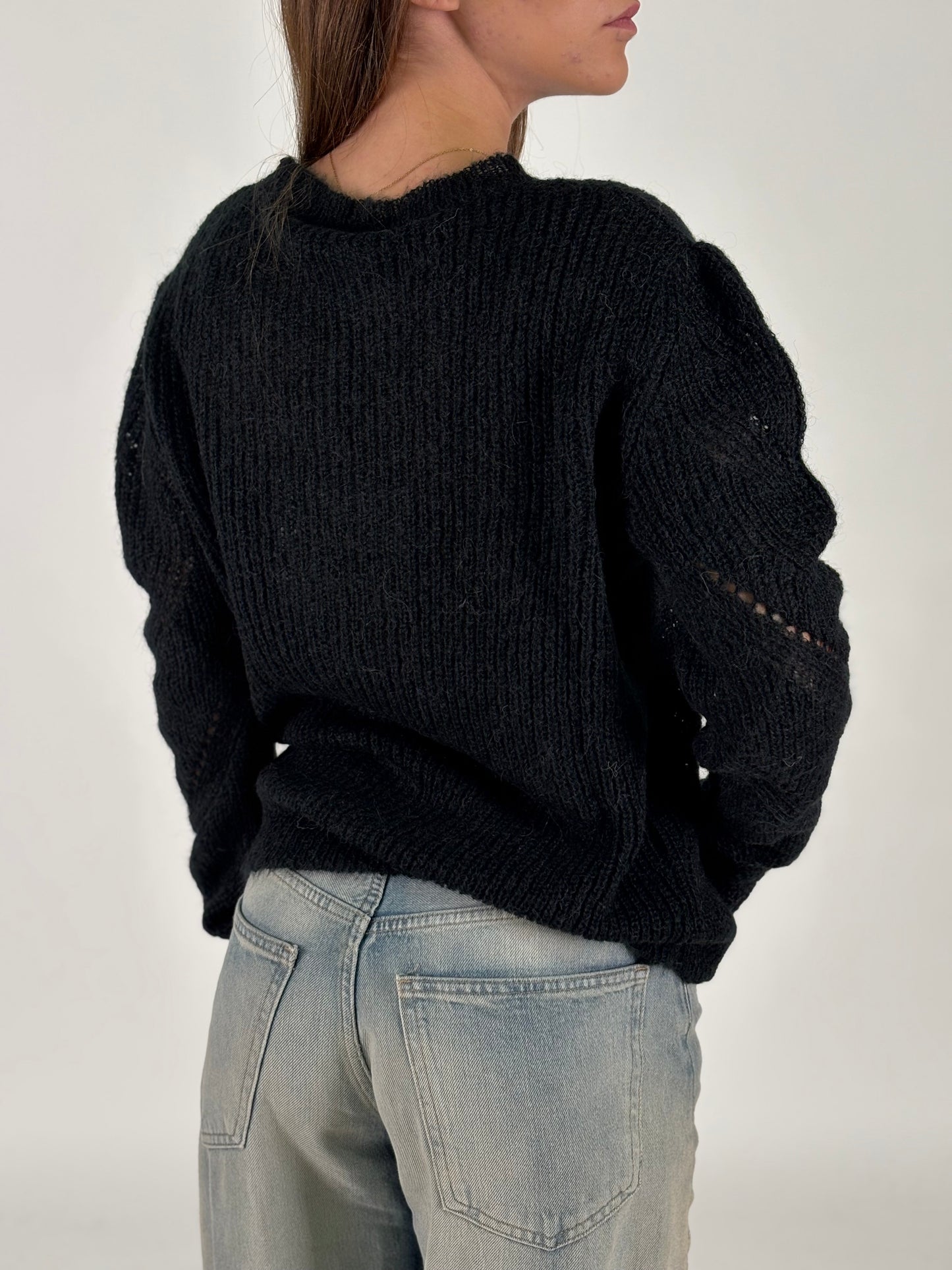 Kocca Maglia girocollo operata NERO