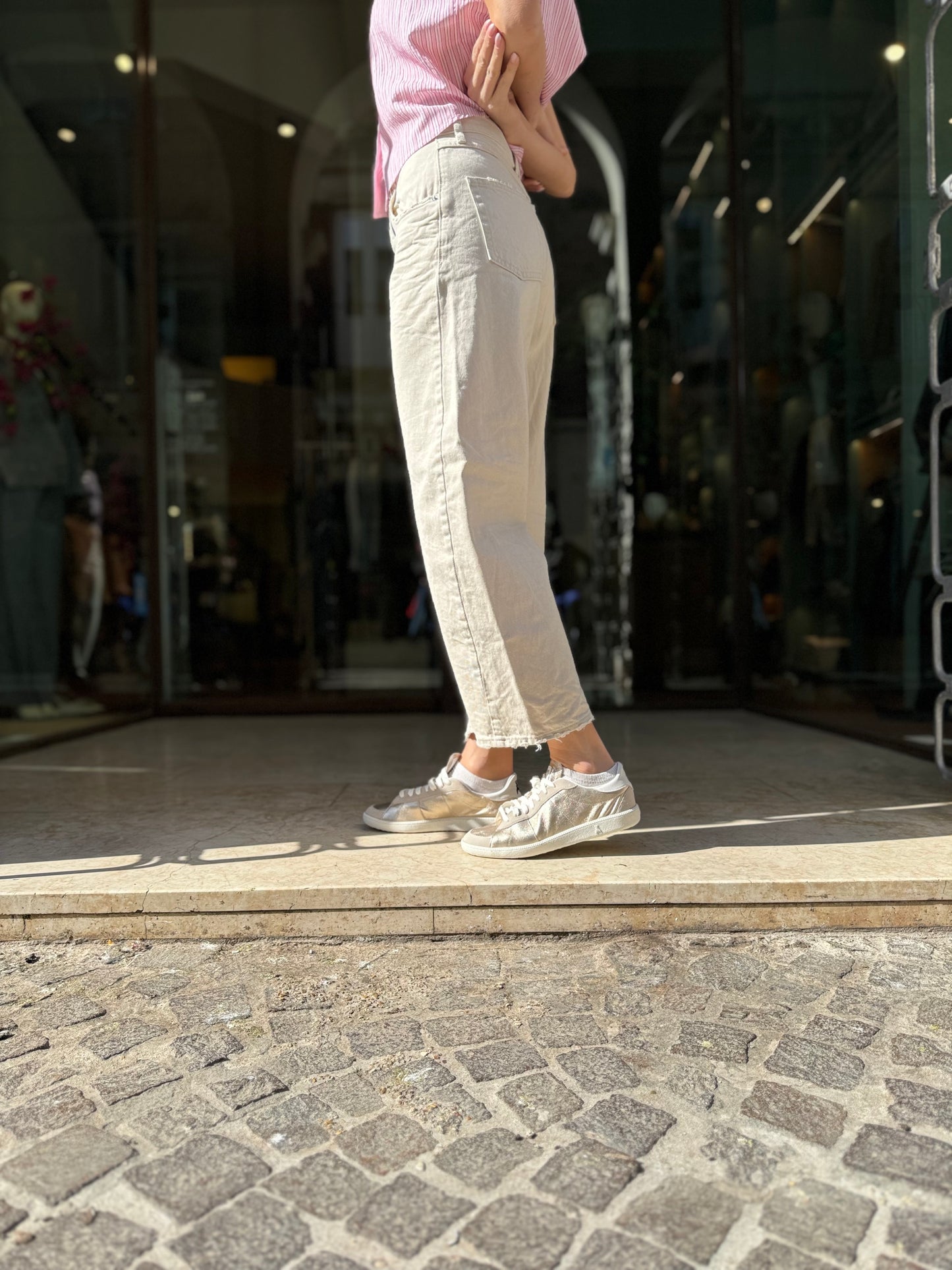 Cycle Jeans Aida cropped BEIGE