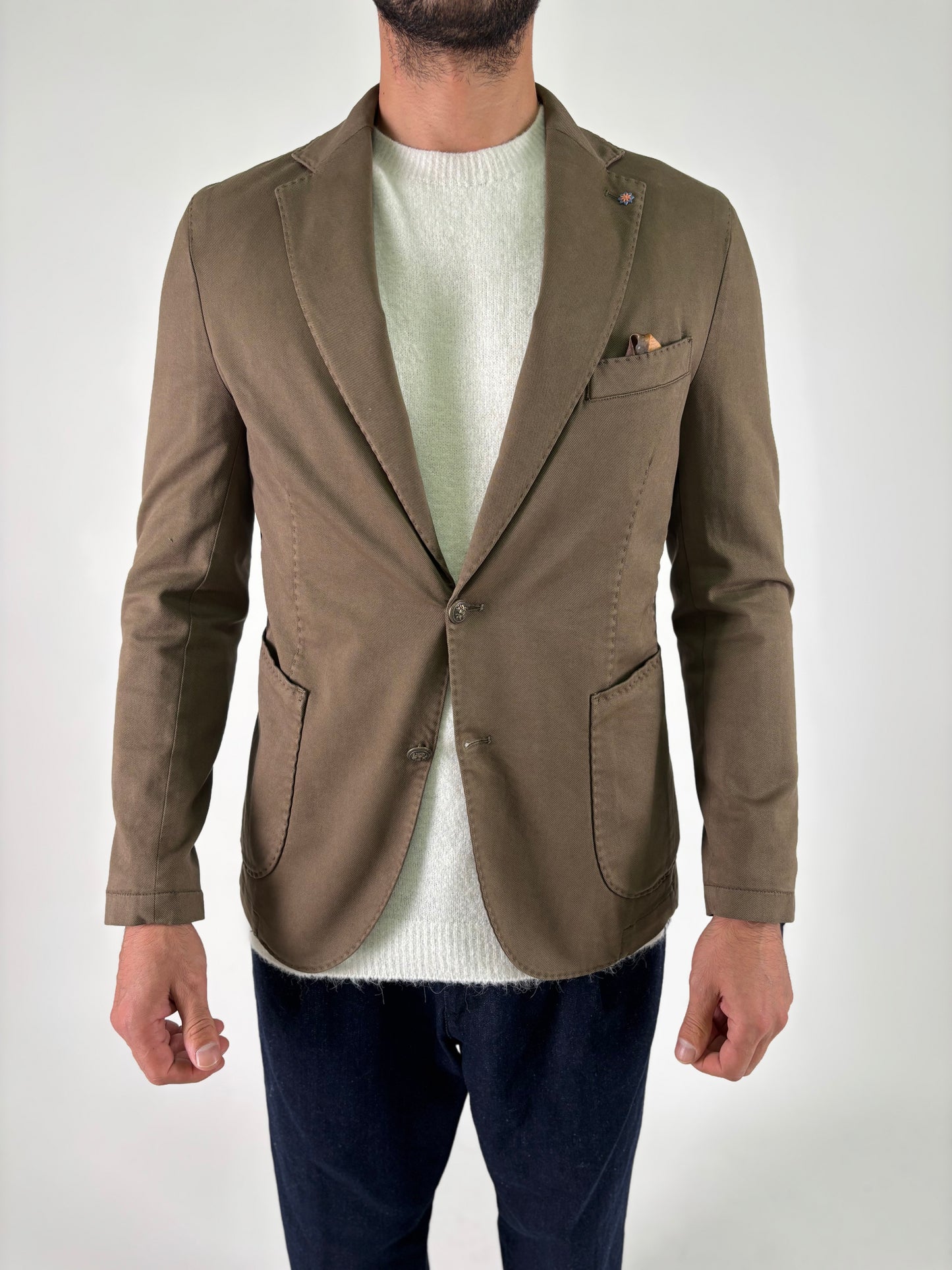 Bharnaba giacca fustagno lavato FANGO