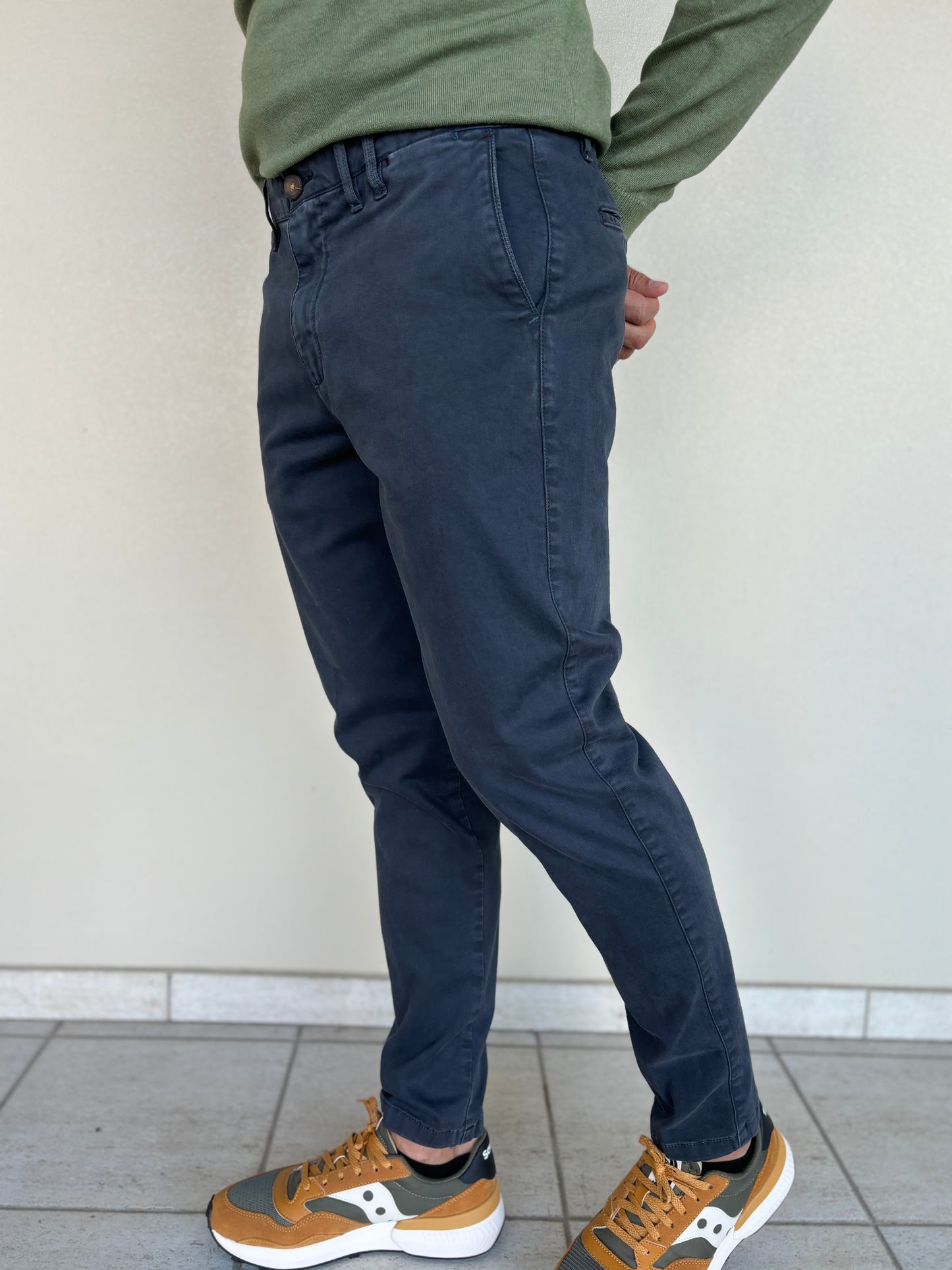 Savoir Faire Pantalone tasca uomo con profili sulle tasche e passanti ANTRACITE