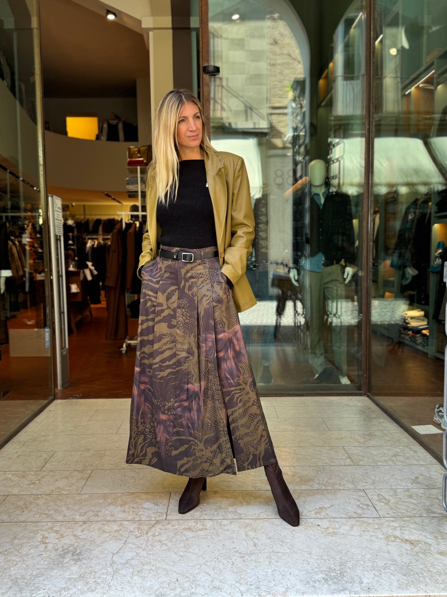 Patrizia Pepe Maglia ml collo barchetta NERO