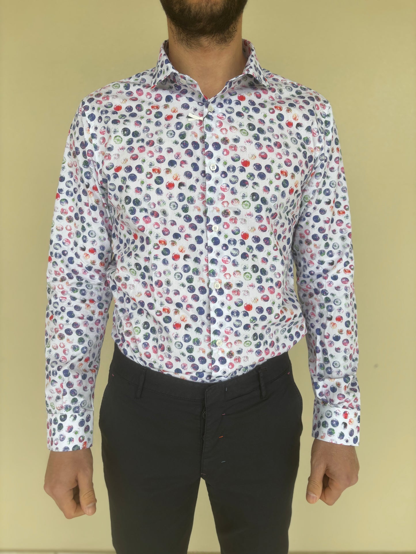 Alessandro Lamura Camicia fantasia tondi colorati MULTICOLOR