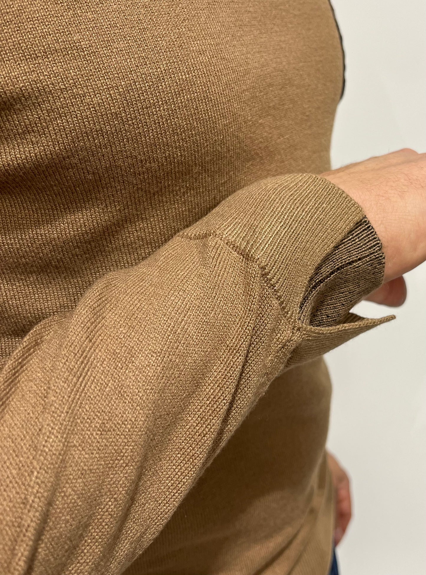 Loft88 maglia girocollo con taschino a scacchi mistolana FANGO