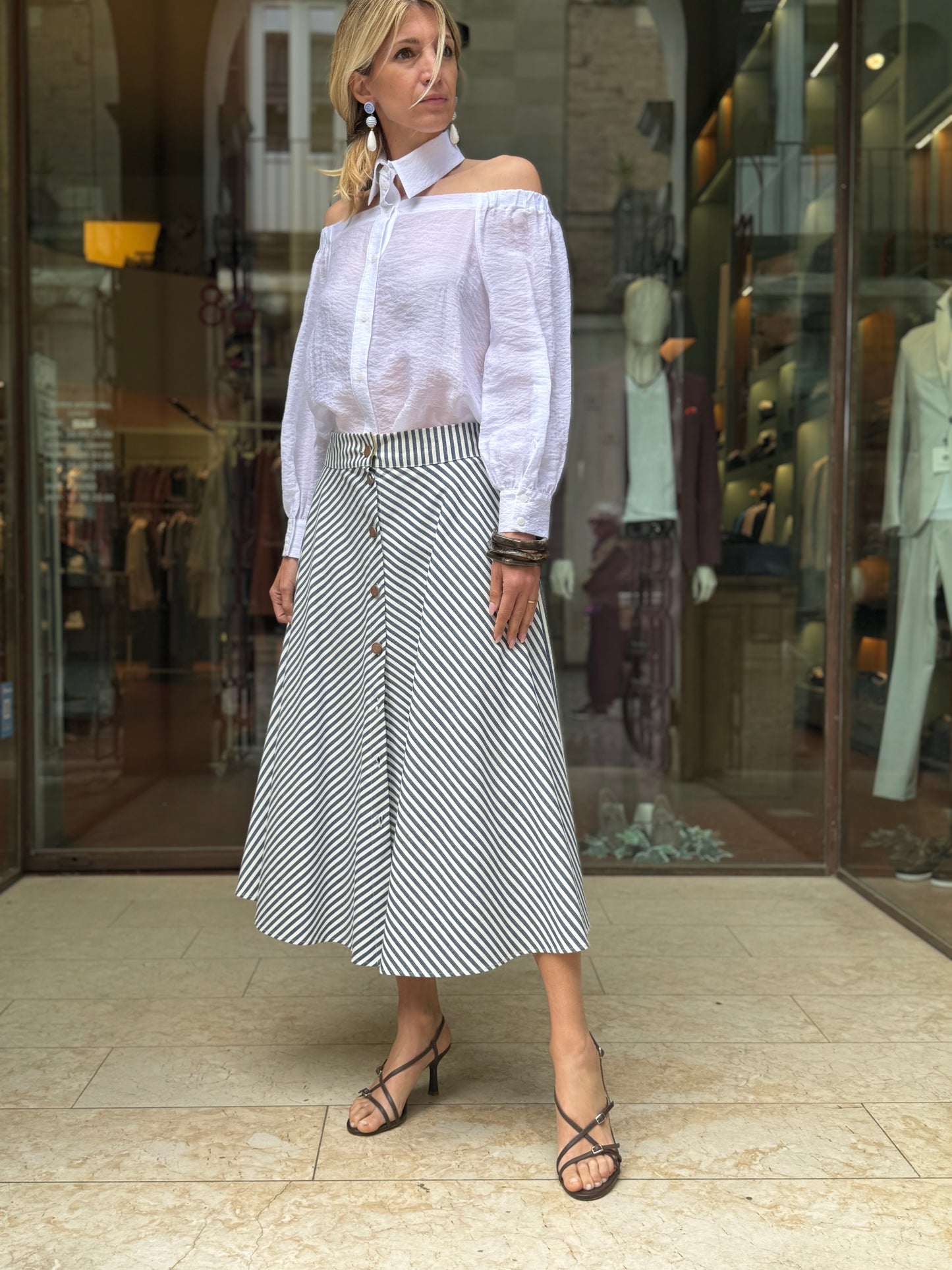 MERCI' gonna rigata BIA/BLU