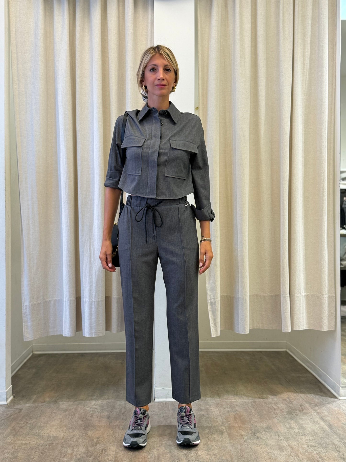 Eco Pantalone con coulisse GRIGIO