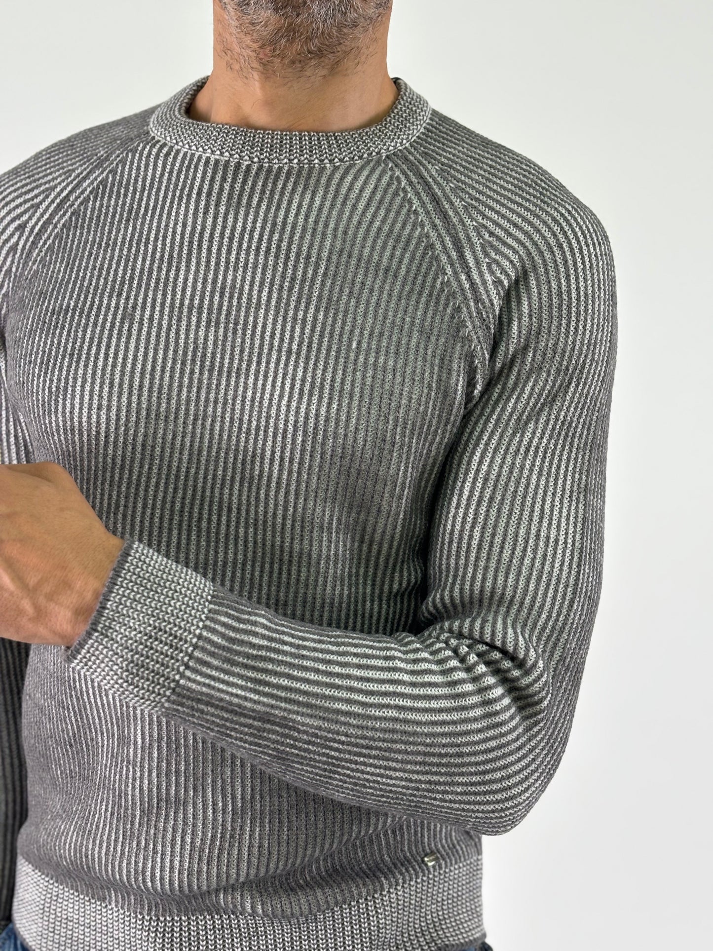 Markup Maglia ml girocollo m. inglese PANNA/GRIGIO