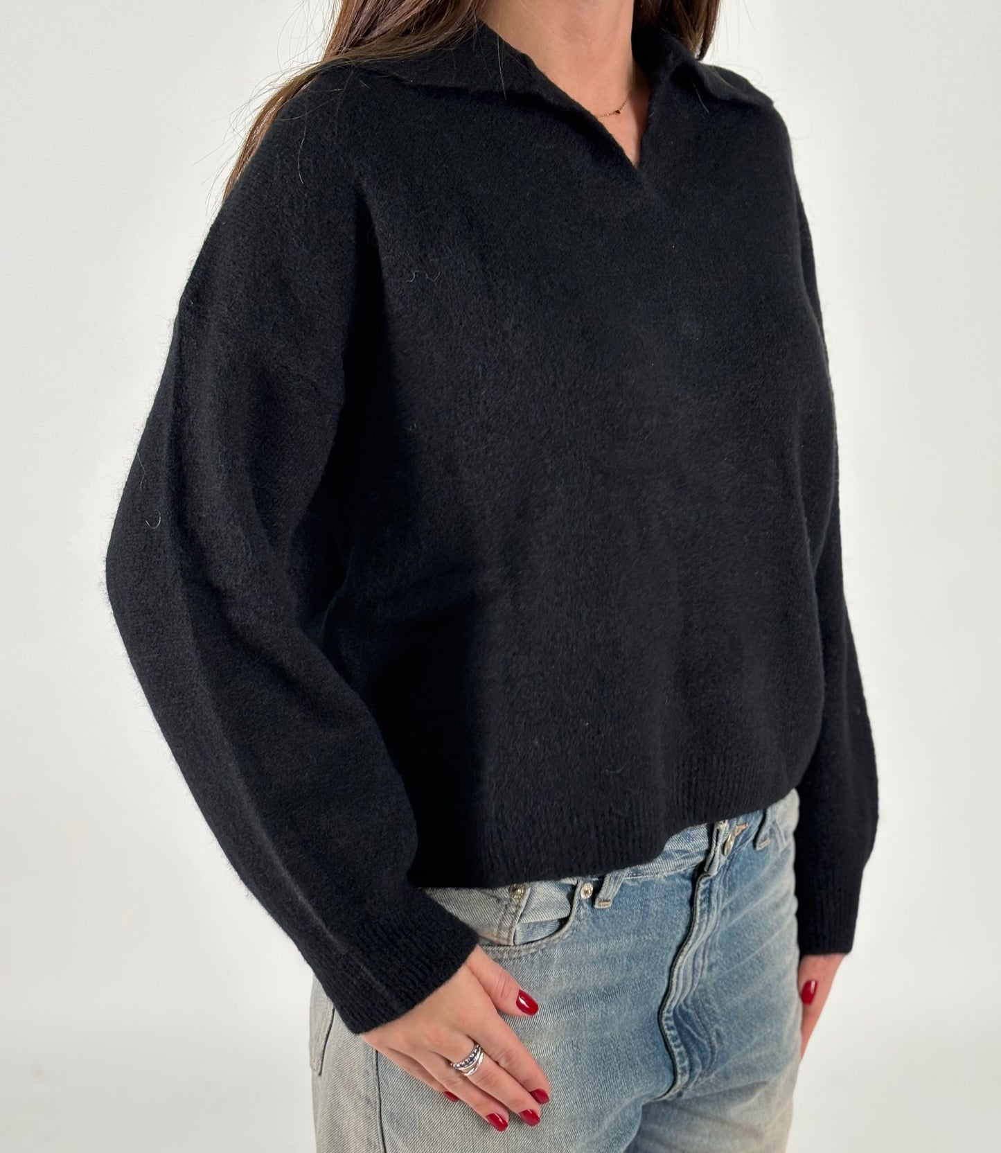 DIXIE maglia lana girocollo 1900 NERO