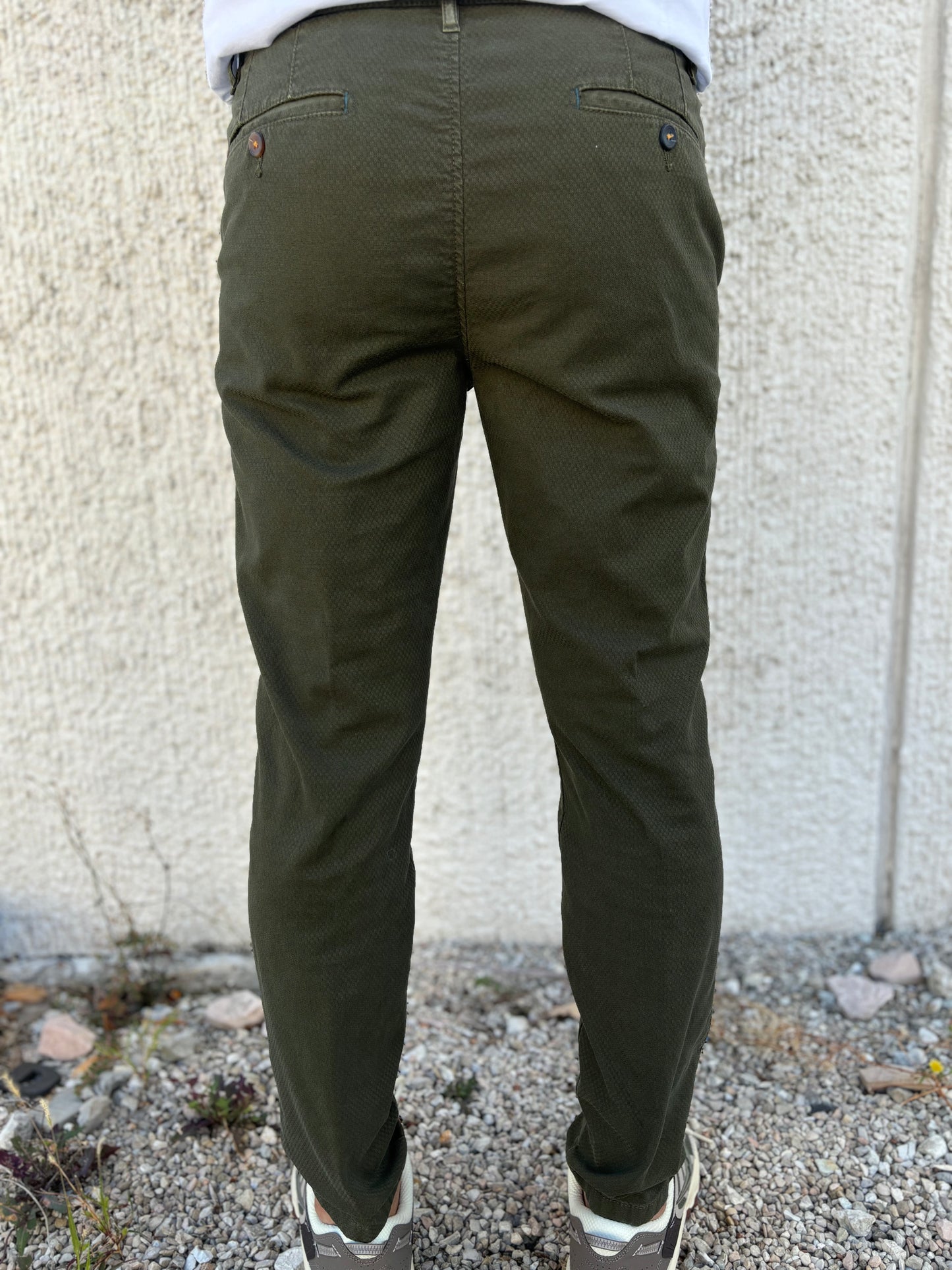 Savoir Faire pantalone tasca uomo microfantasia VERDE