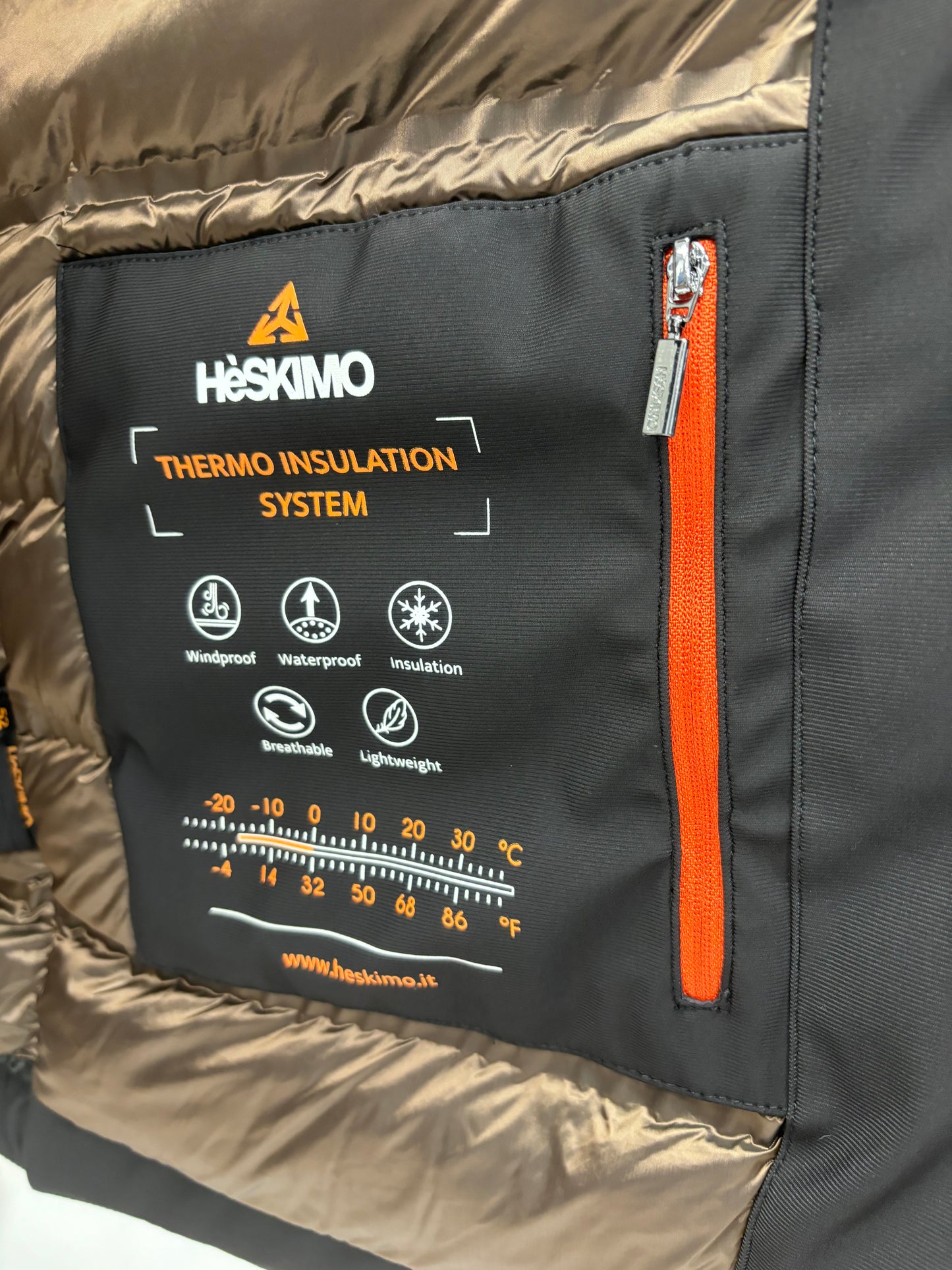 Heskimo Parka corto con imbottitura soft shell NERO