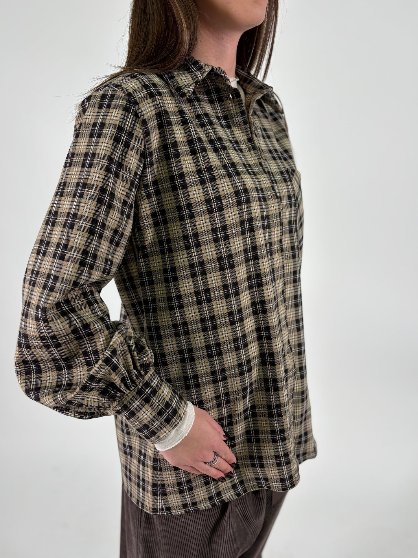 DIXIE camicia scacchi BEIGE