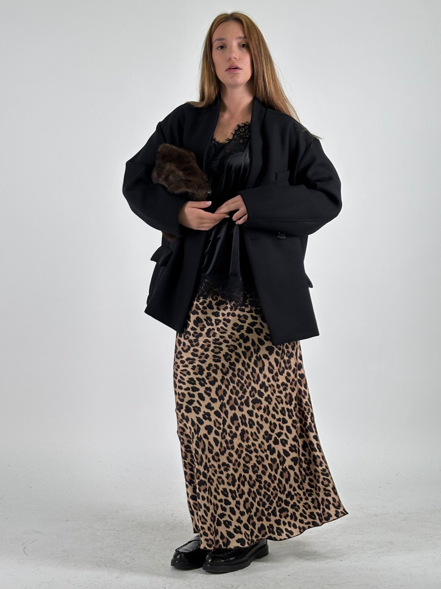 Dixie Giacca un bottone con elastico in vita NERO