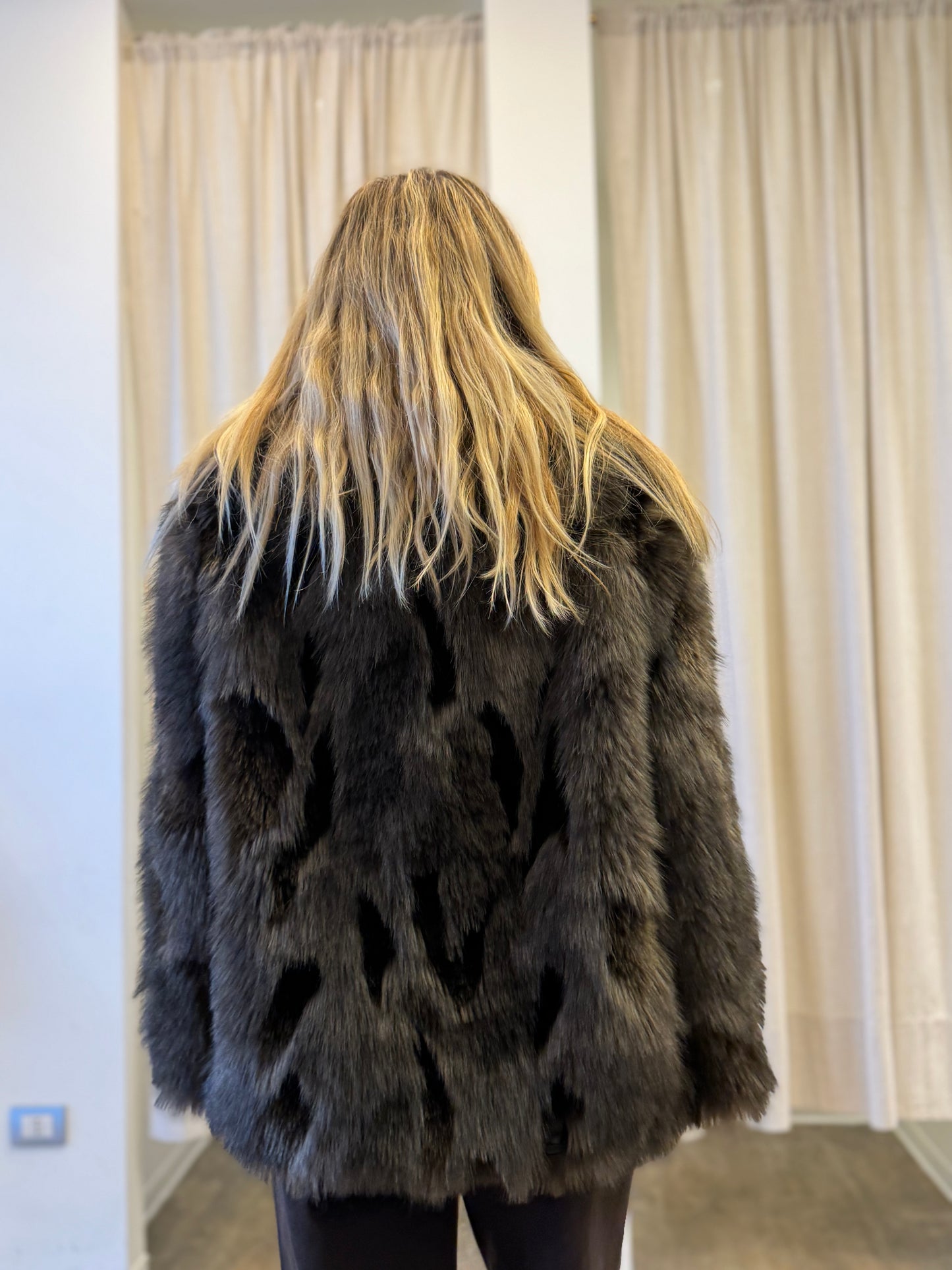 Haveone Pellicciotto tessuto sintetico FANGO