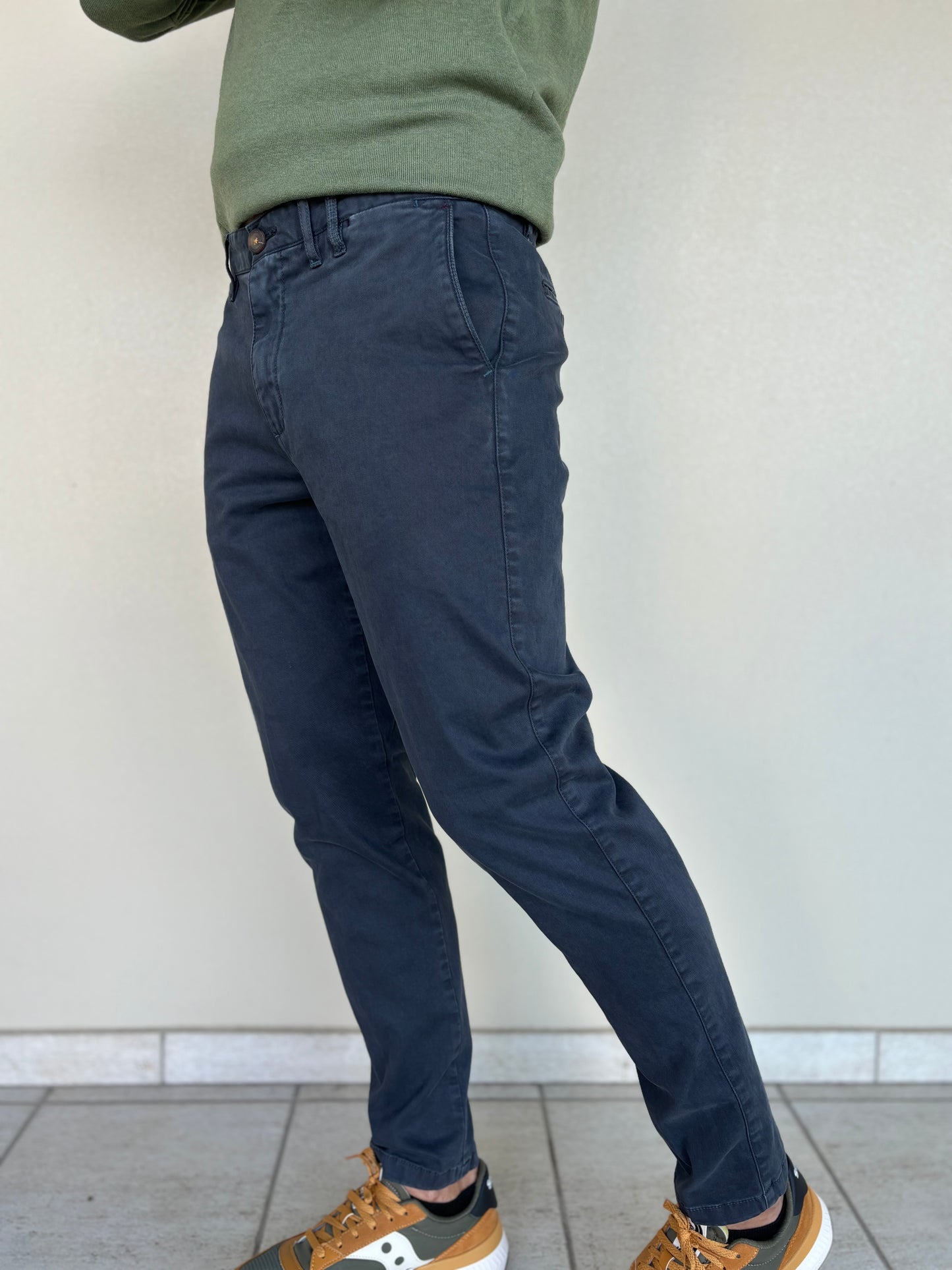 Savoir Faire Pantalone tasca uomo con profili sulle tasche e passanti ANTRACITE
