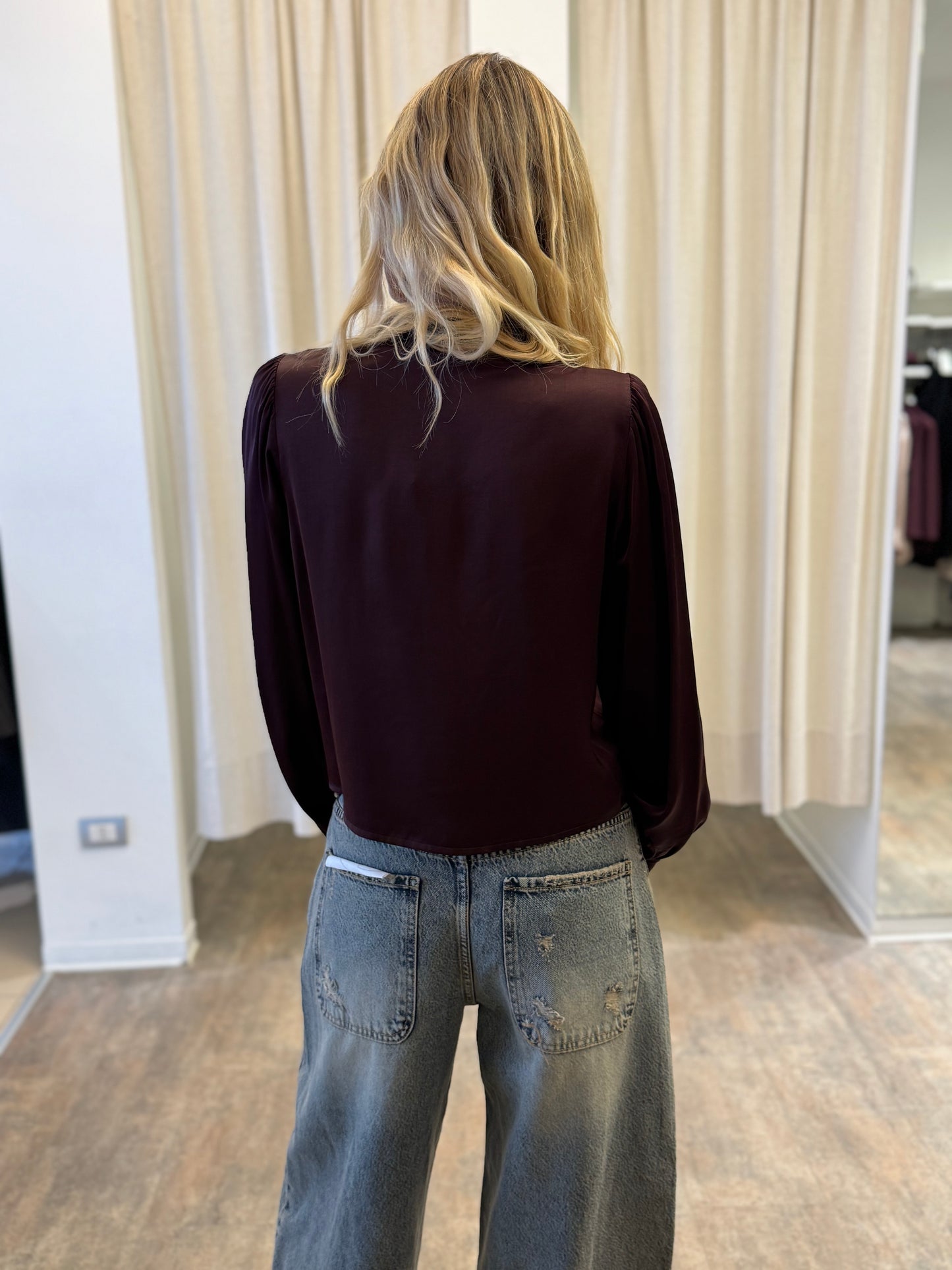 Eco Camicia m/l Viscosa BORDEAUX