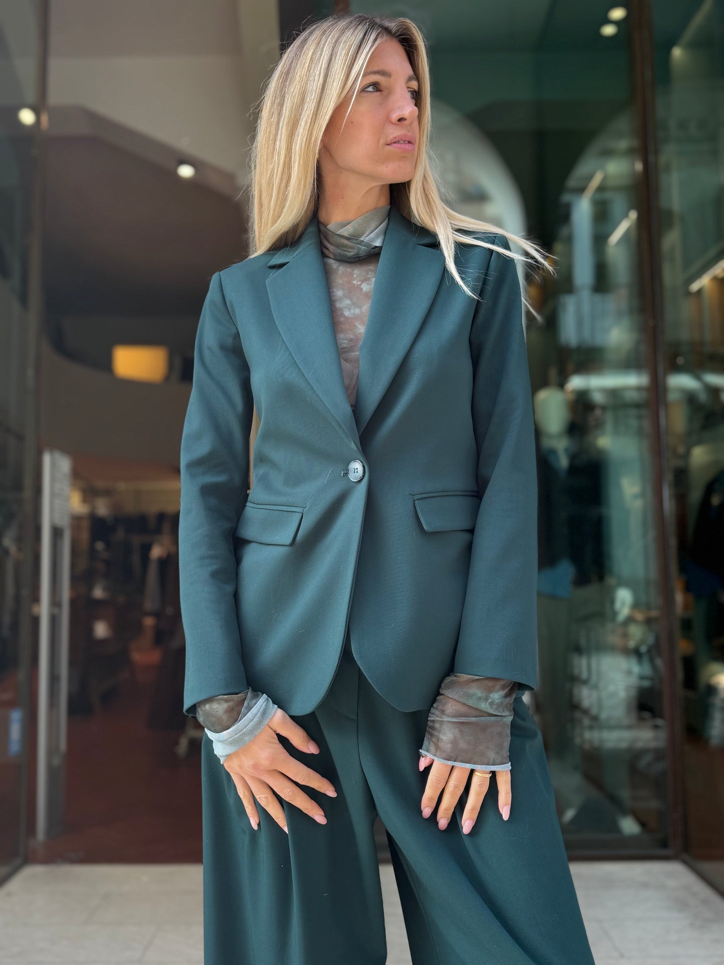 Mercì Maglia ml in tulle VERDE