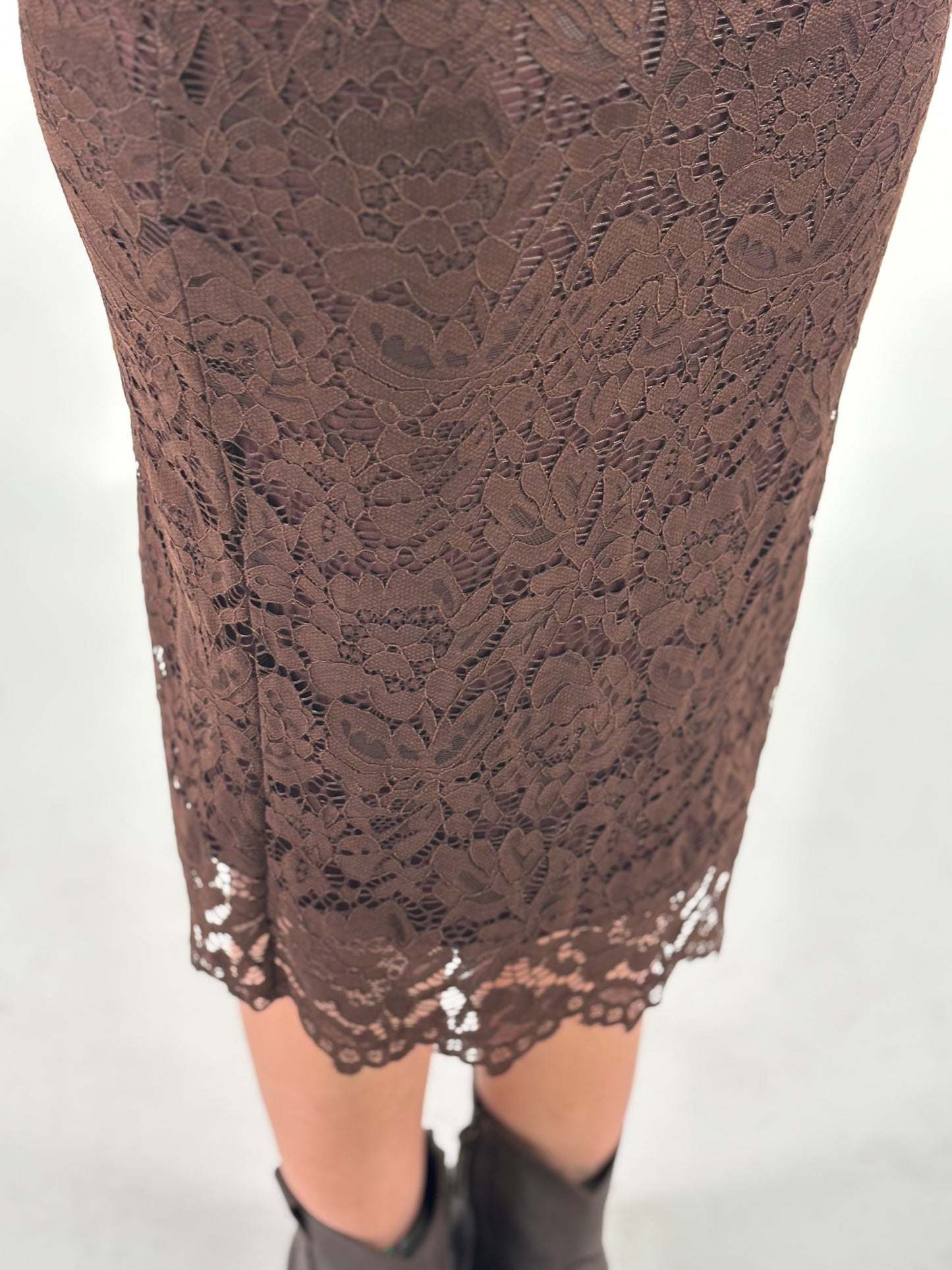 Susy Mix Longuette in pizzo MARRONE