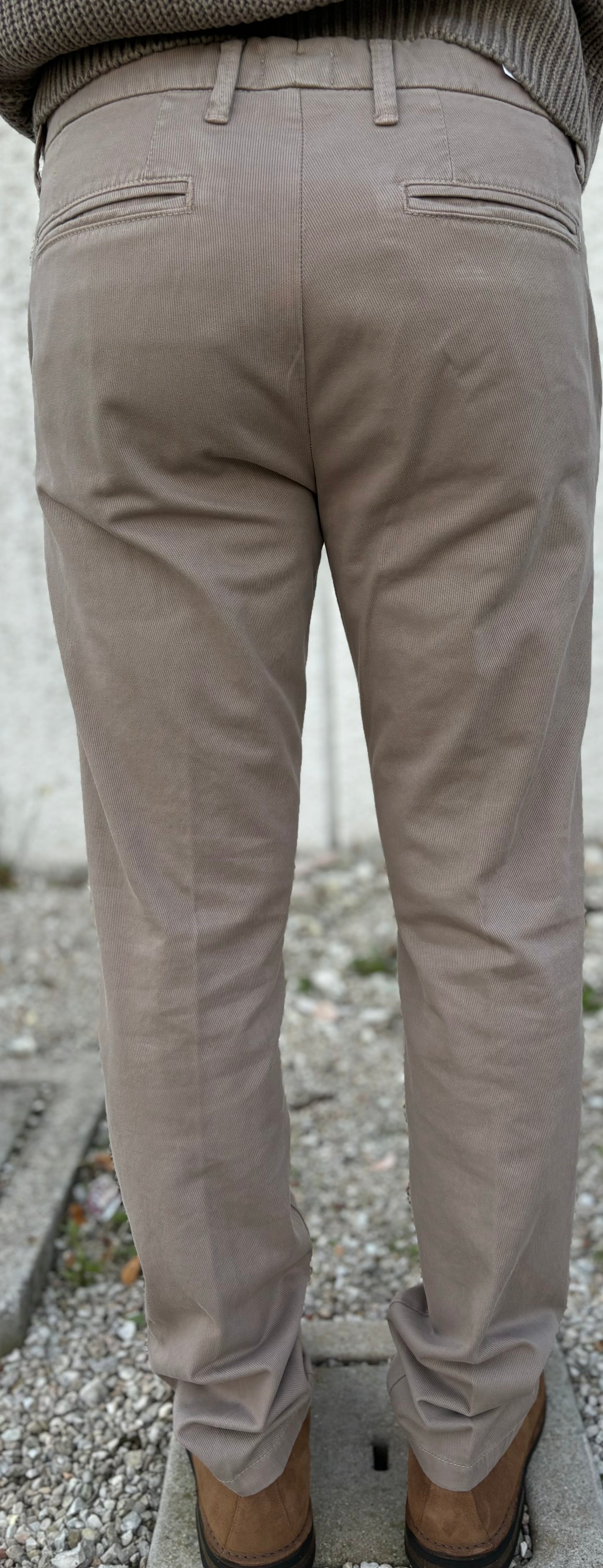 Le Braghe chino tessuto diagonale BEIGE