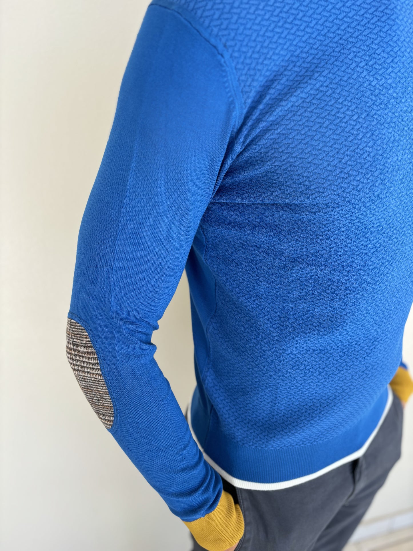 Markup Maglia girocollo lavorazione baguette con toppa BLUETTE