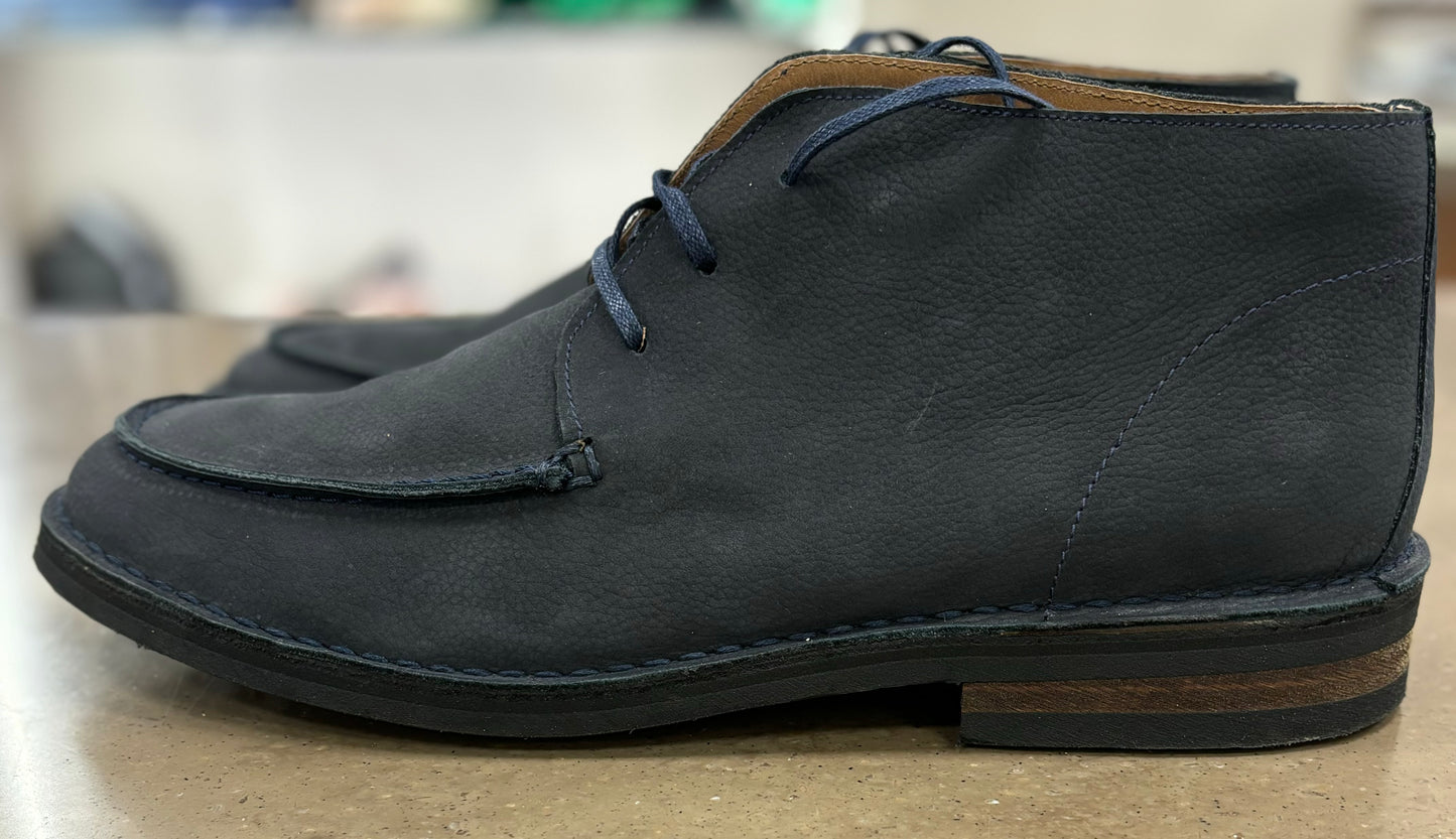Kent Tronchetto basso in camoscio con lacci BLU