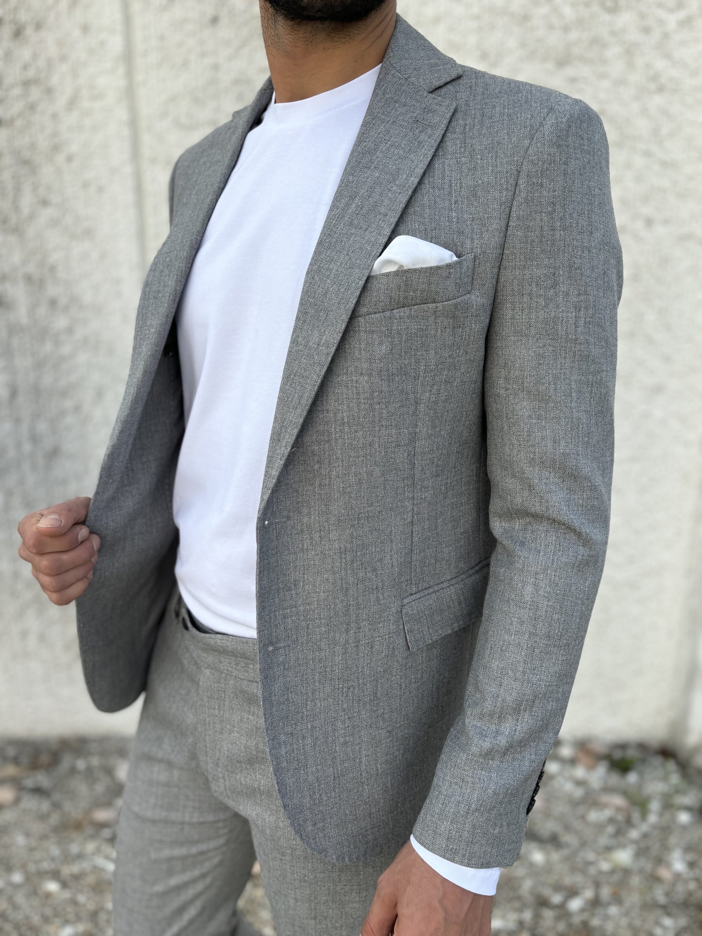 Loft88 Abito completo in viscosa uomo GRIGIO PERLA