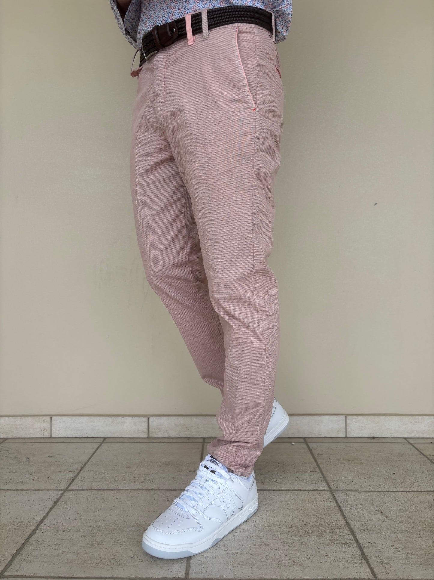 Berna Pantalone chino armaturato ROSA PASTELLO