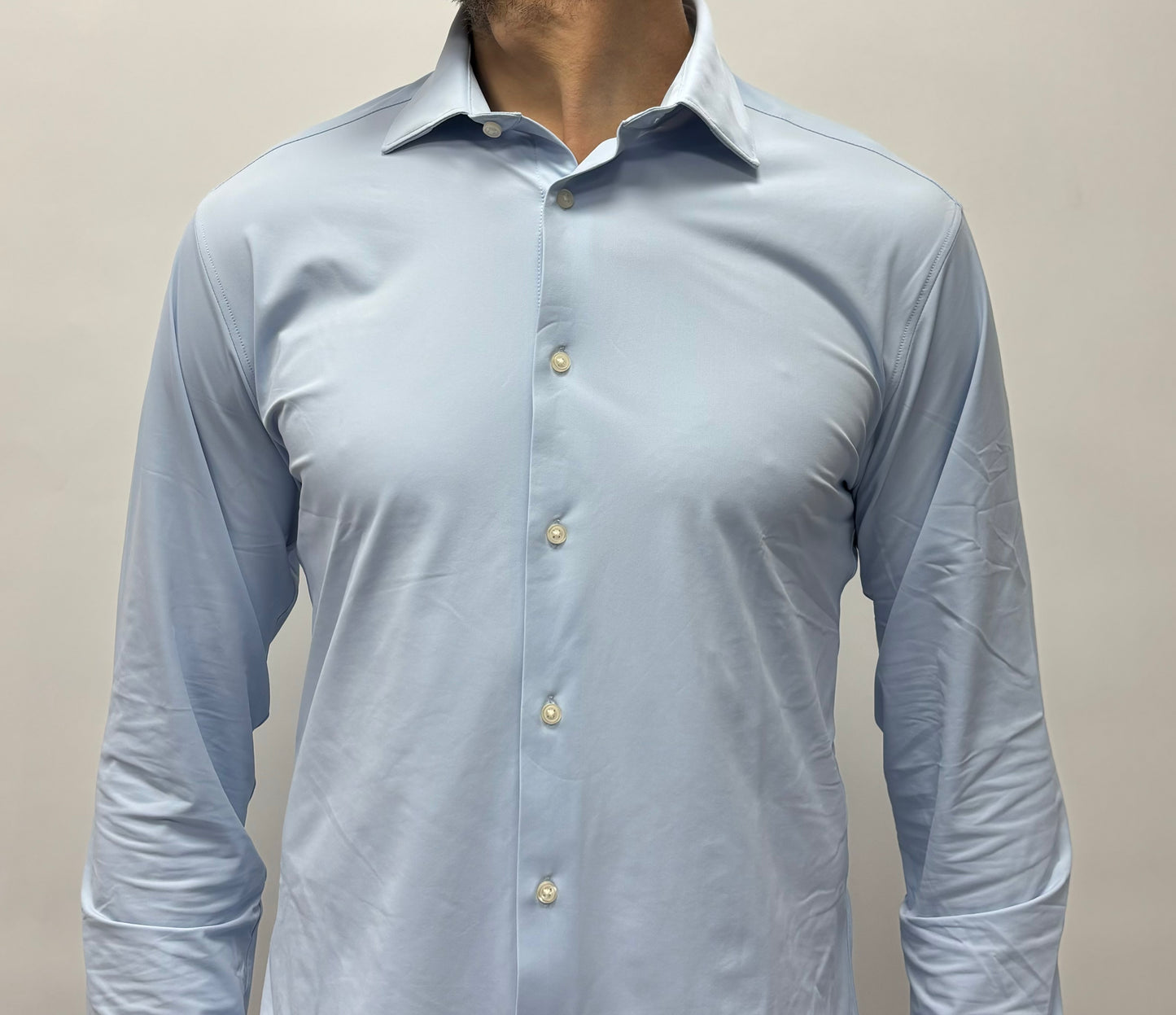 Loft88 Camicia tessuto tecnico no stiro AZZURRO