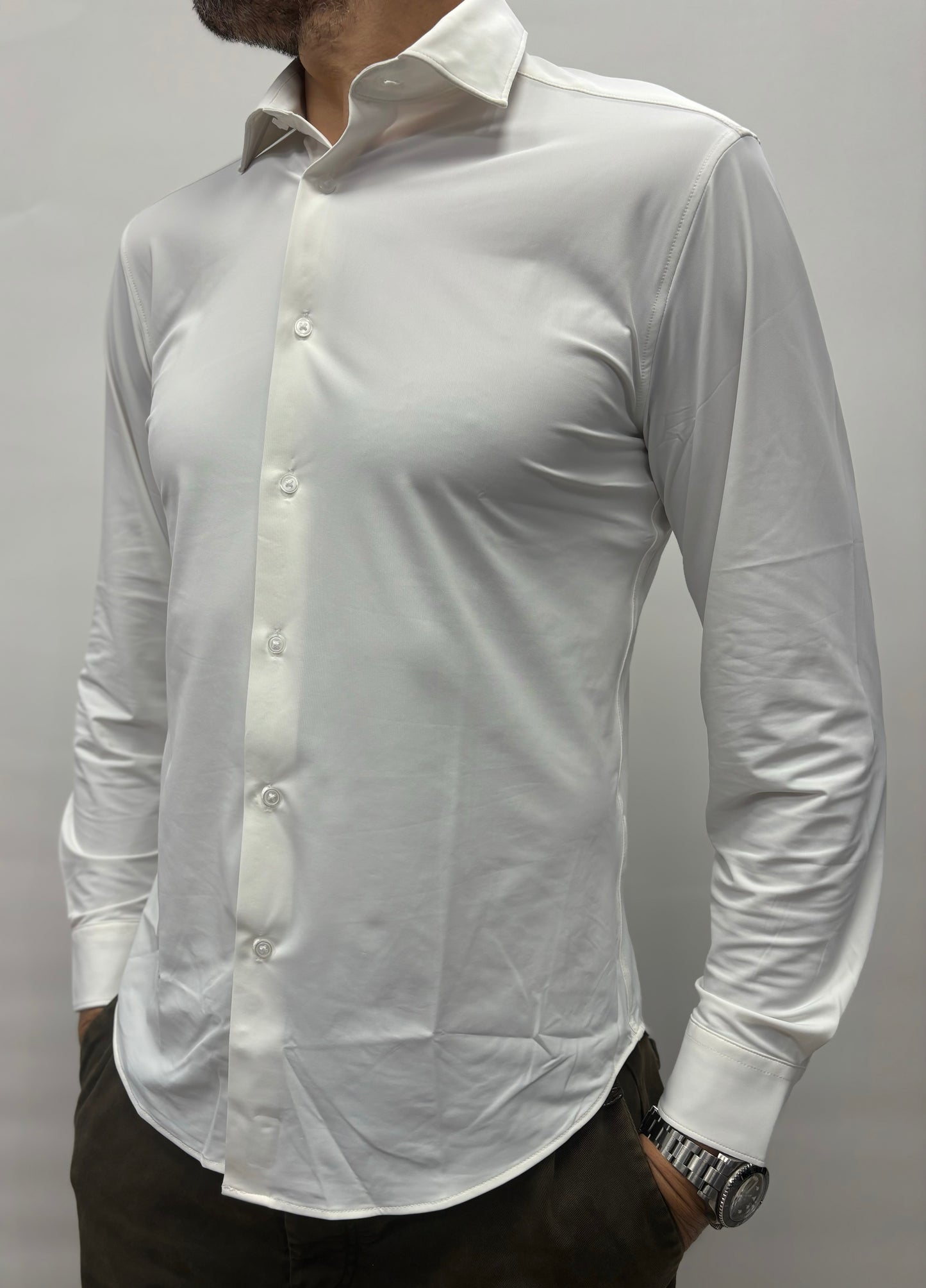 Loft88 Camicia tessuto tecnico no stiro BIANCO