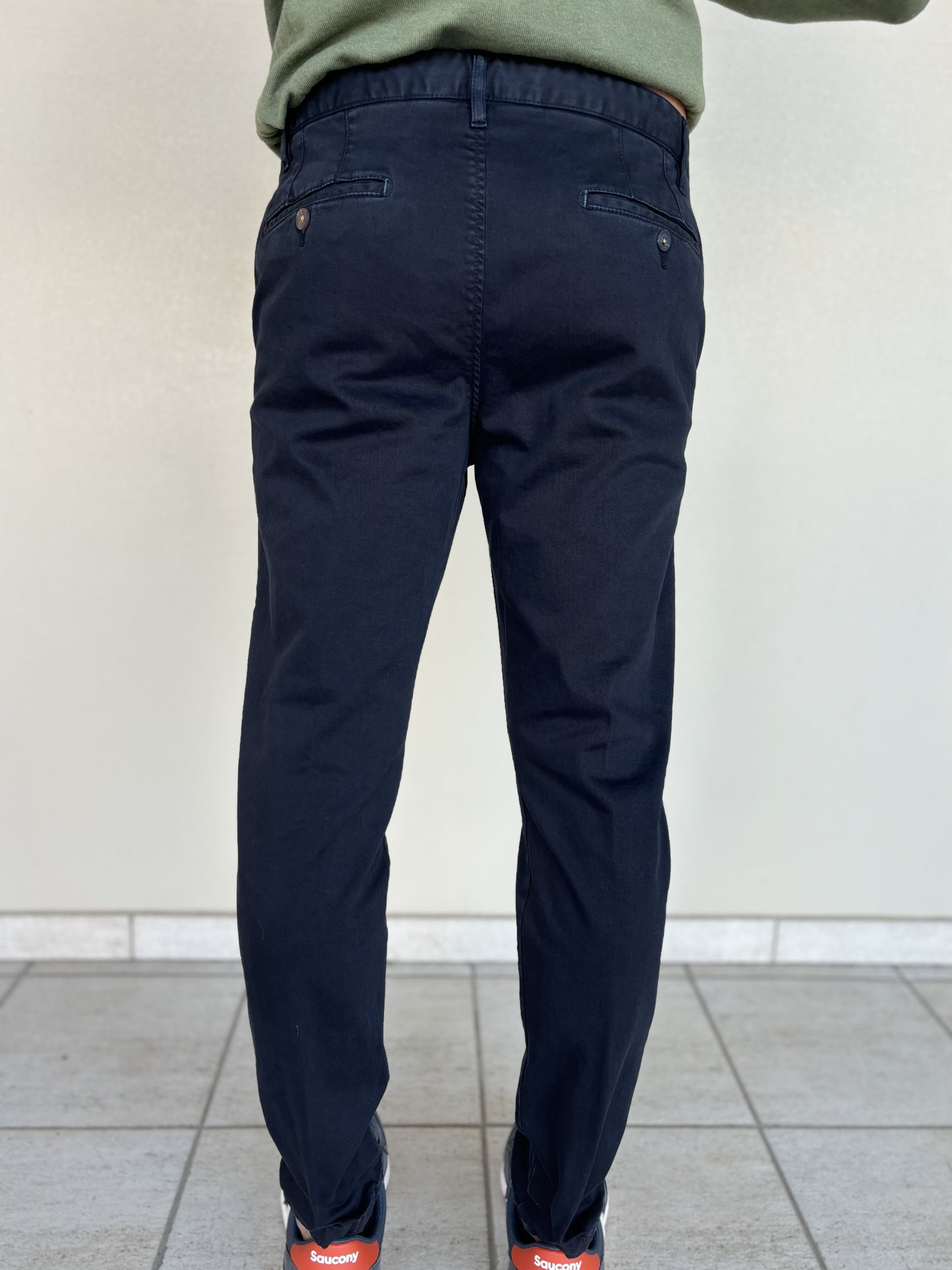Savoir Faire Pantalone tasca uomo con profili sulle tasche e passanti BLU