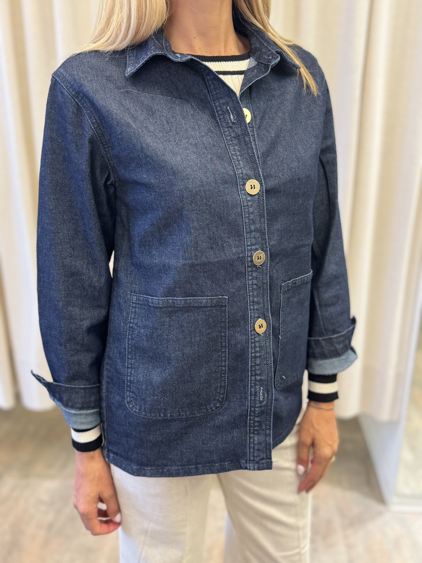 Molly Bracken Giacca camicia jeans BLU DENIM