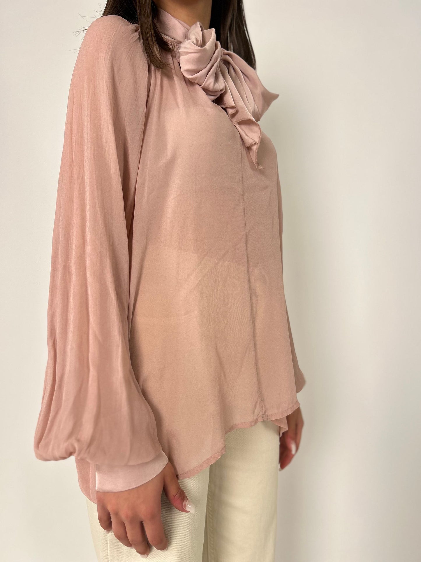 Blusa ml in Viscosa con scollo V