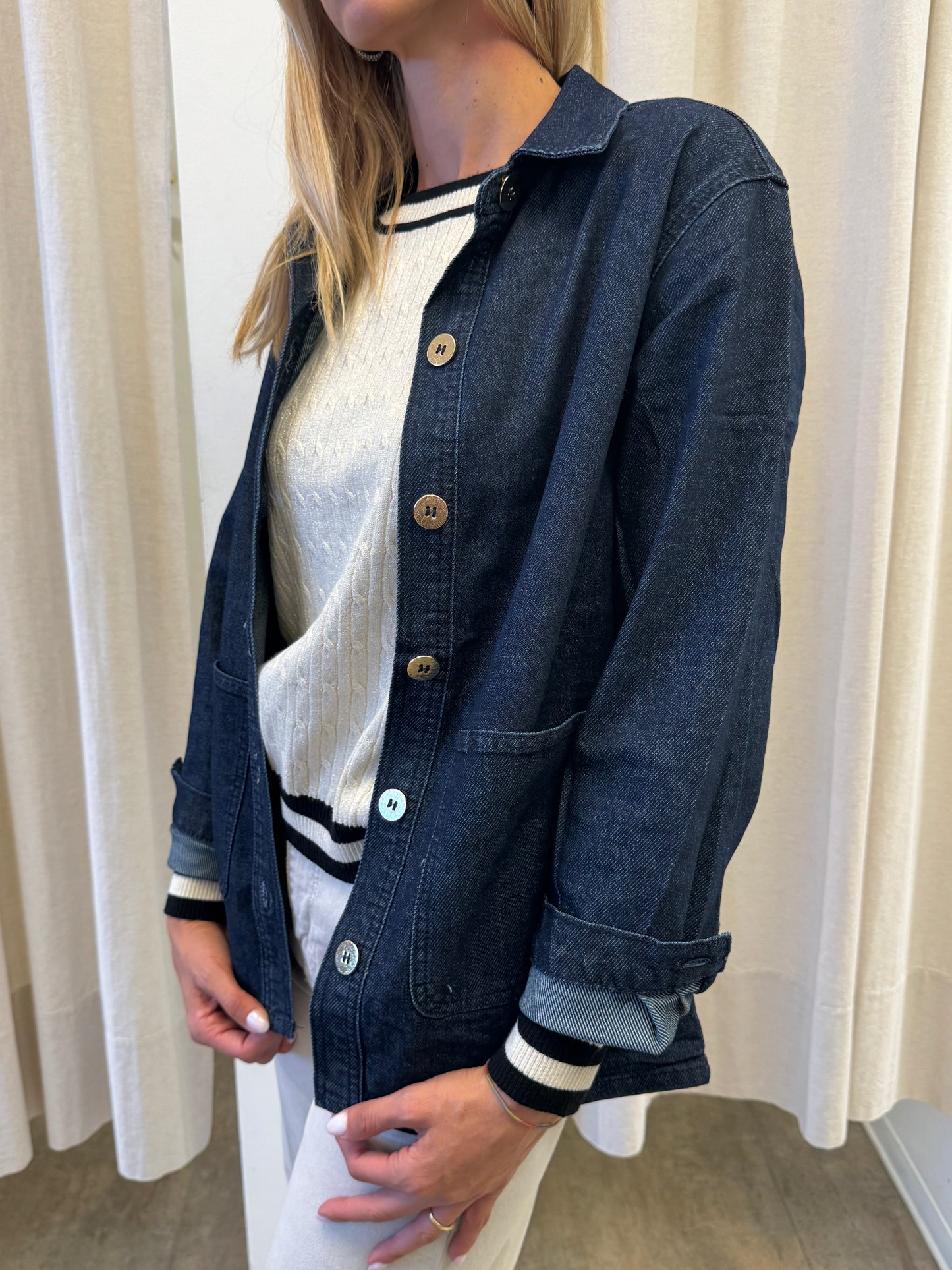 Molly Bracken Giacca camicia jeans BLU DENIM