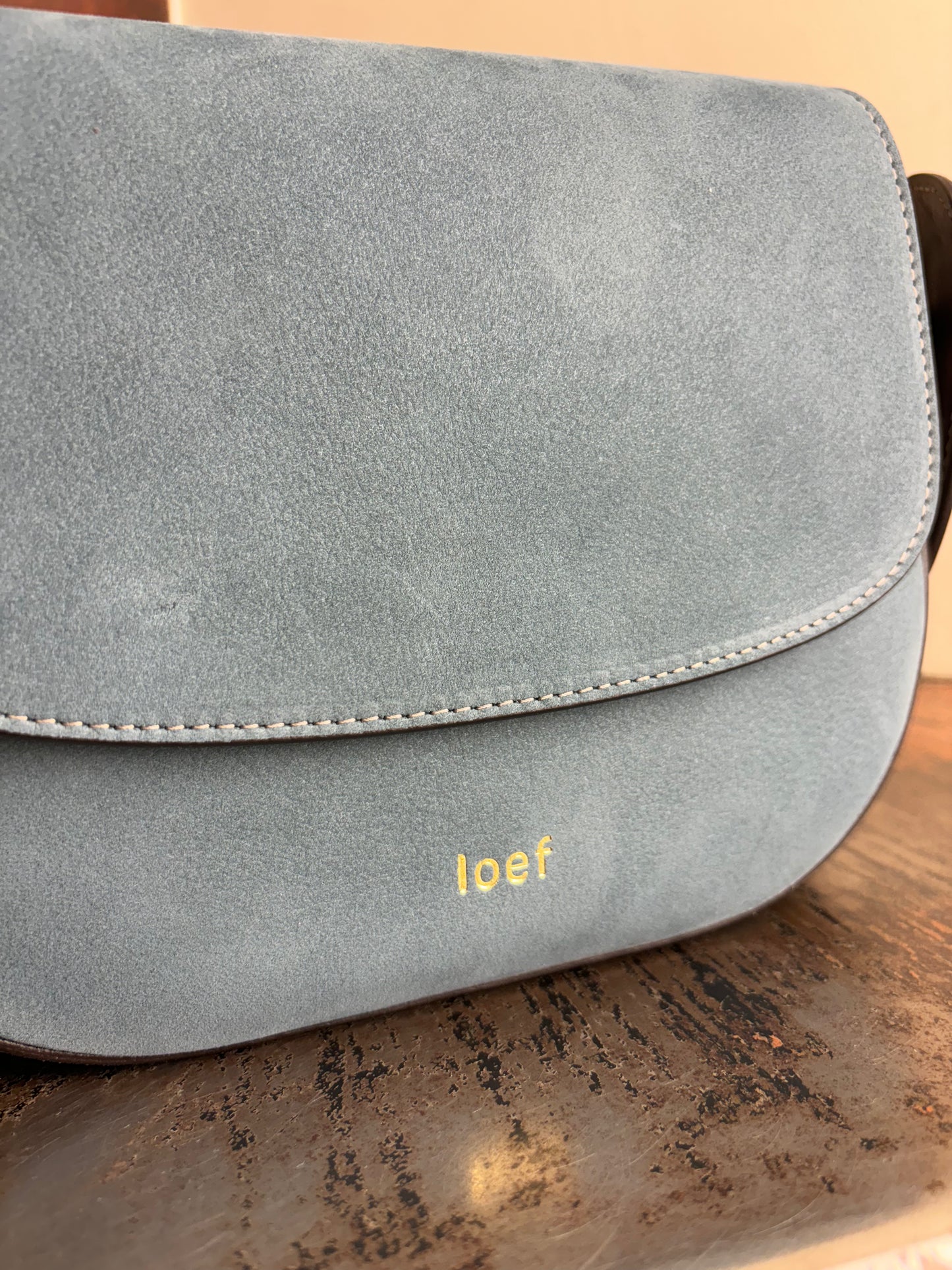 ioeF borsa tracolla pelle nabuk CARTA DA ZUCCHERO