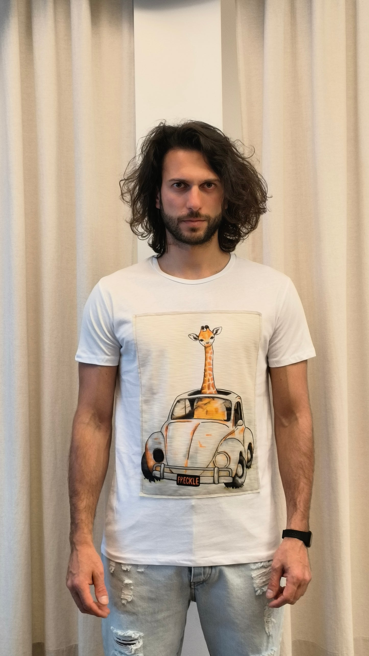 Trepuntonove t-shirt giraffa 500