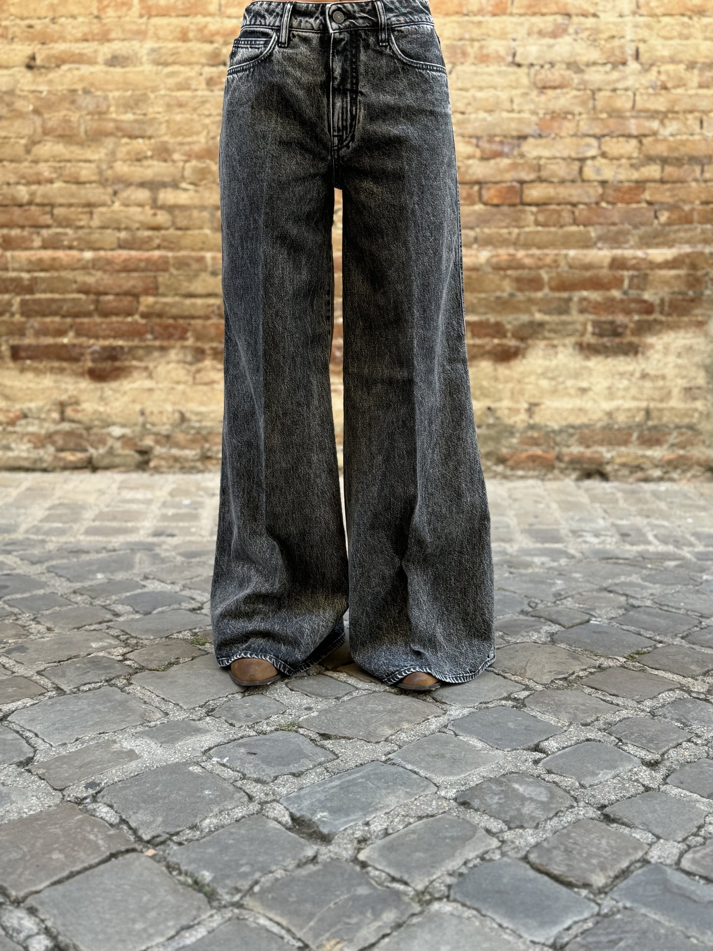 Cycle 442P535 Jeans palazzo GRIGIO SCURO