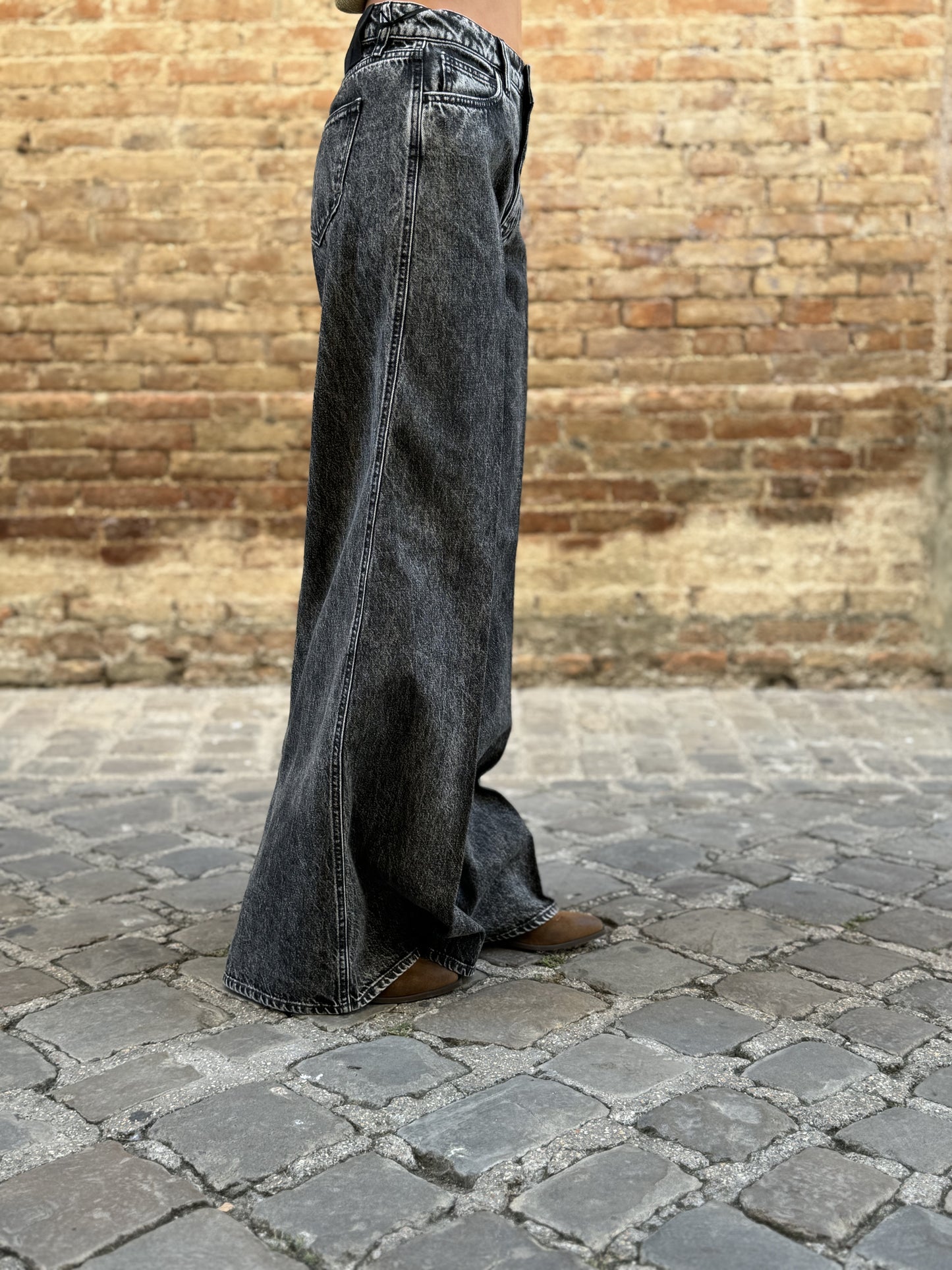 Cycle 442P535 Jeans palazzo GRIGIO SCURO