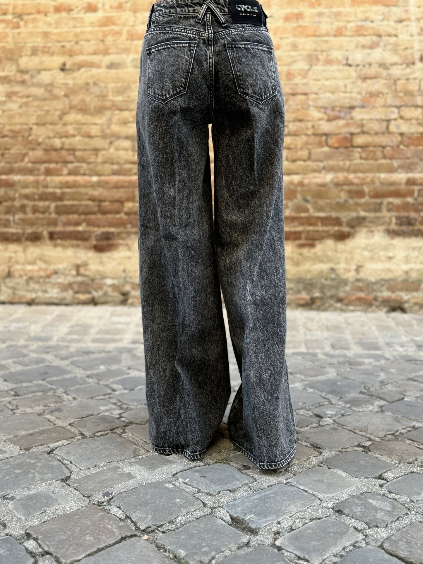 Cycle 442P535 Jeans palazzo GRIGIO SCURO