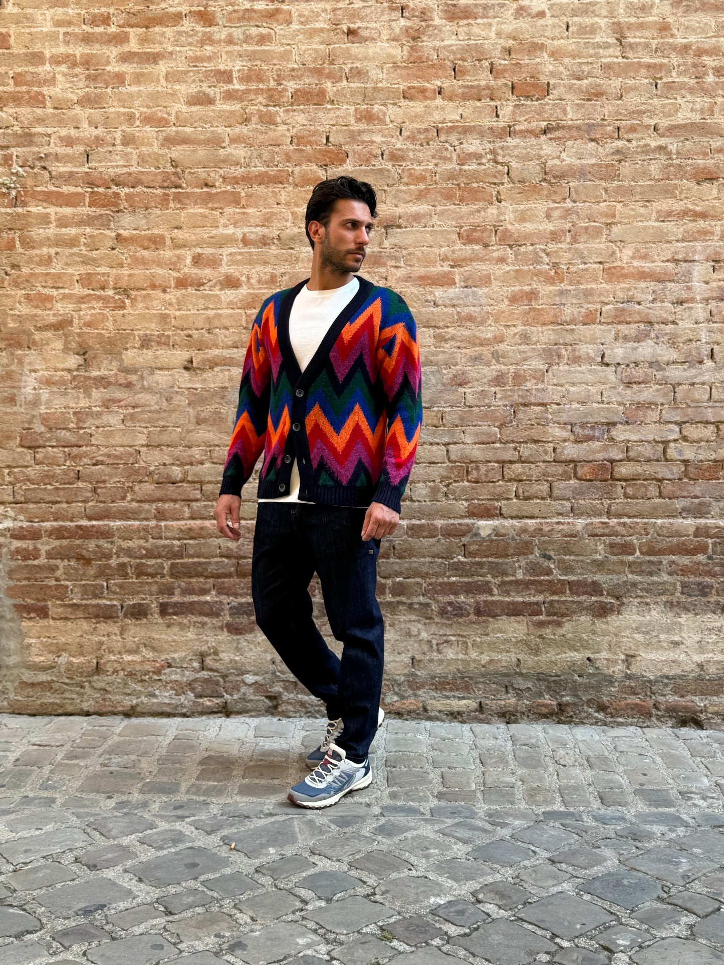 BERNA Cardigan zig zag MULTICOLOR
