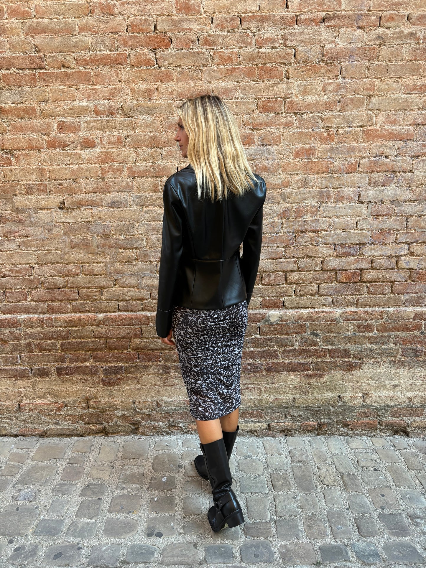 Patrizia Pepe Abito tubino FANTASIA BIANCO/NERO