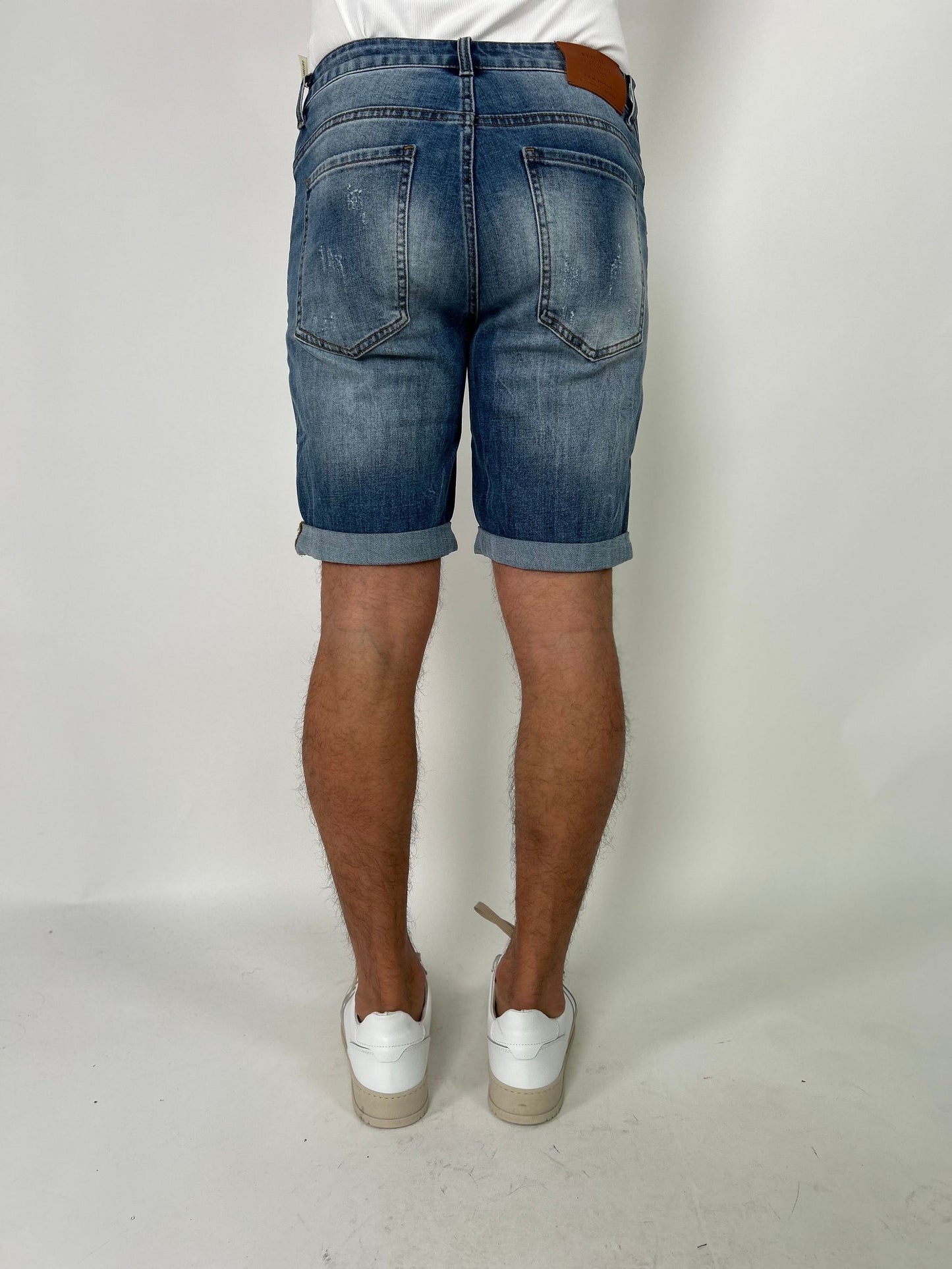 Pantalone corto denim medio