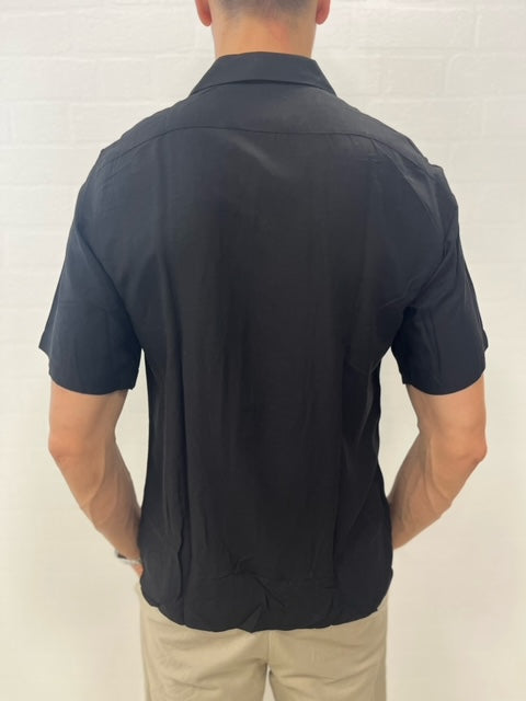 Philotinto camicia viscosa lino NERO