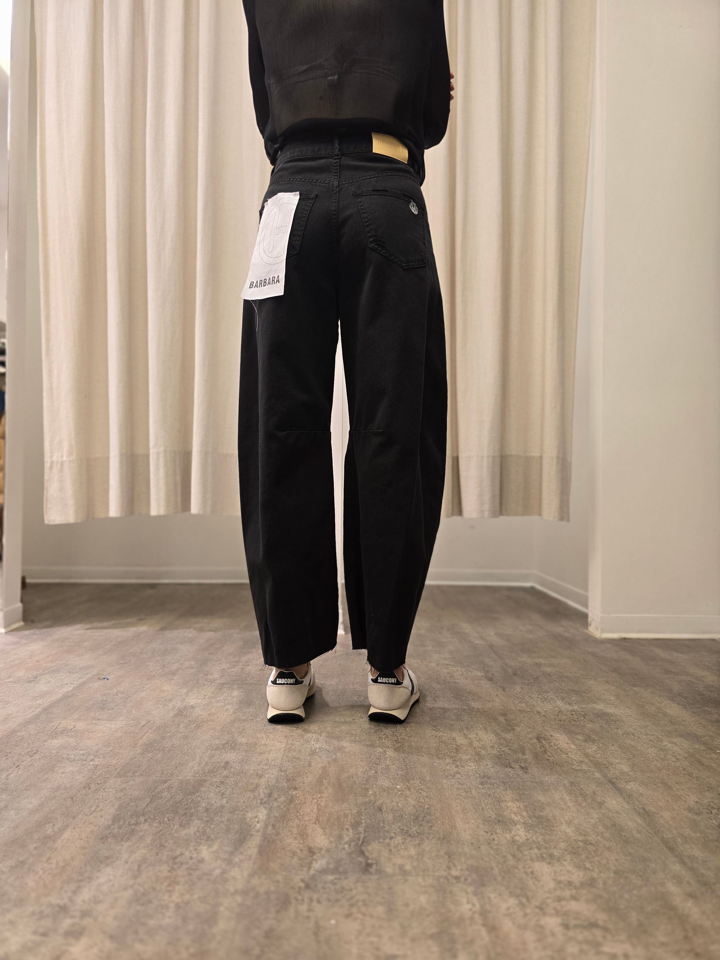 Haveone Jeans barbara modello ballon NERO