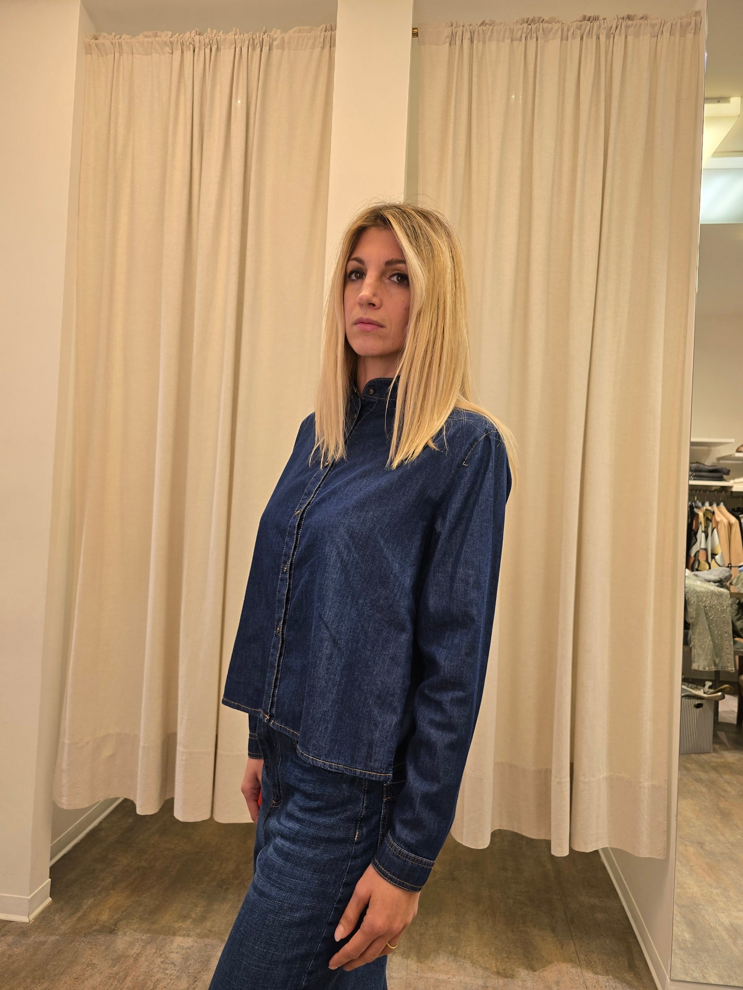 Susy mix Camicia di jeans, appl.gioiello spalla DENIM