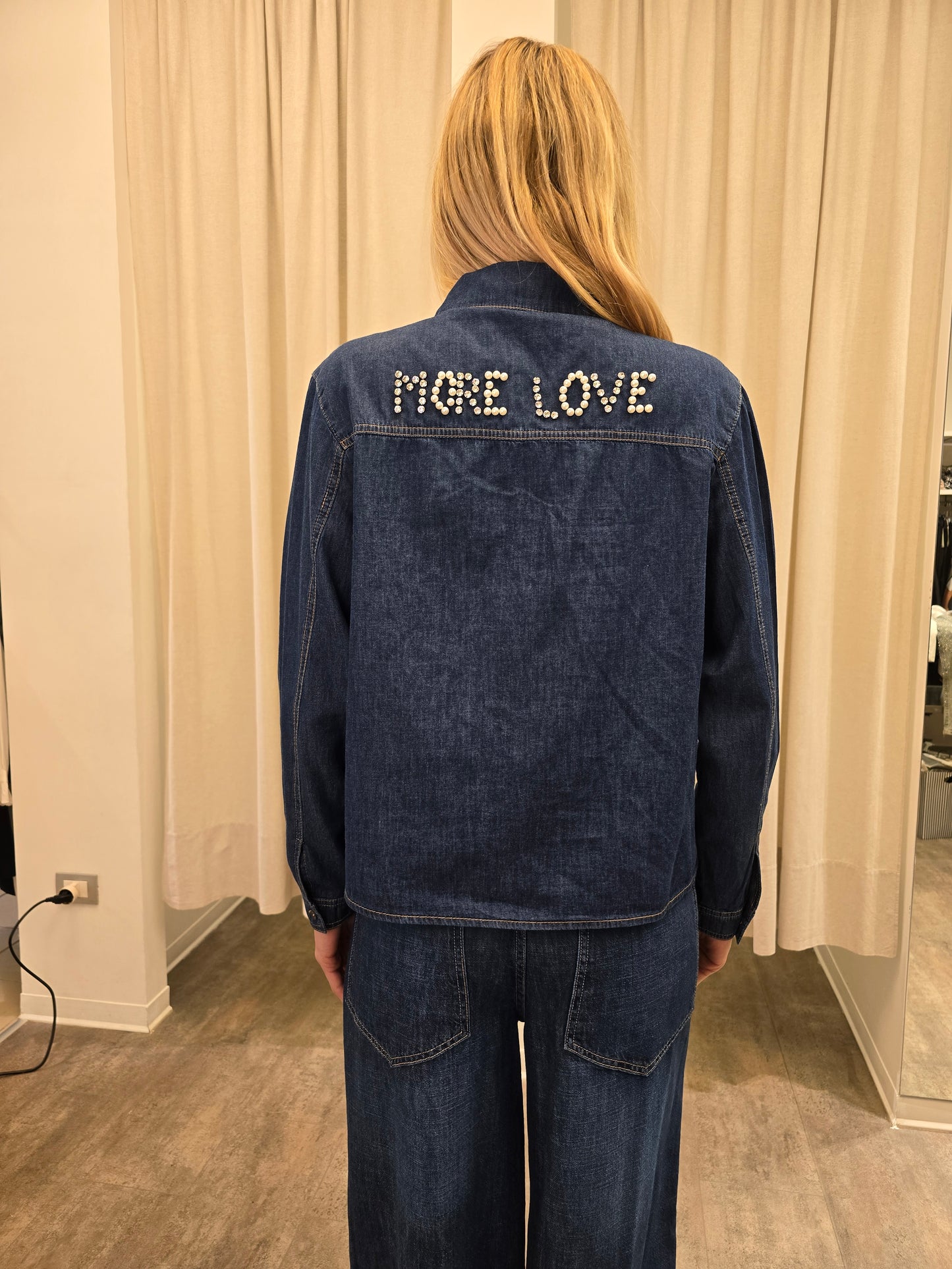 Susy mix Camicia di jeans, appl.gioiello spalla DENIM